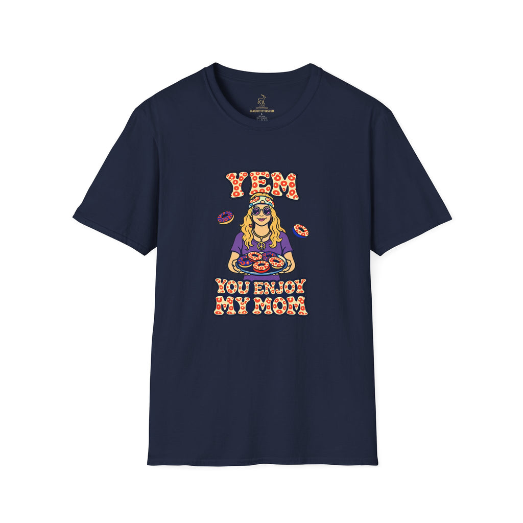 YEM You Enjoy My Mom Donut T-Shirt | Retro Phish Jam Band Graphic Tee | Funny Mom Shirt