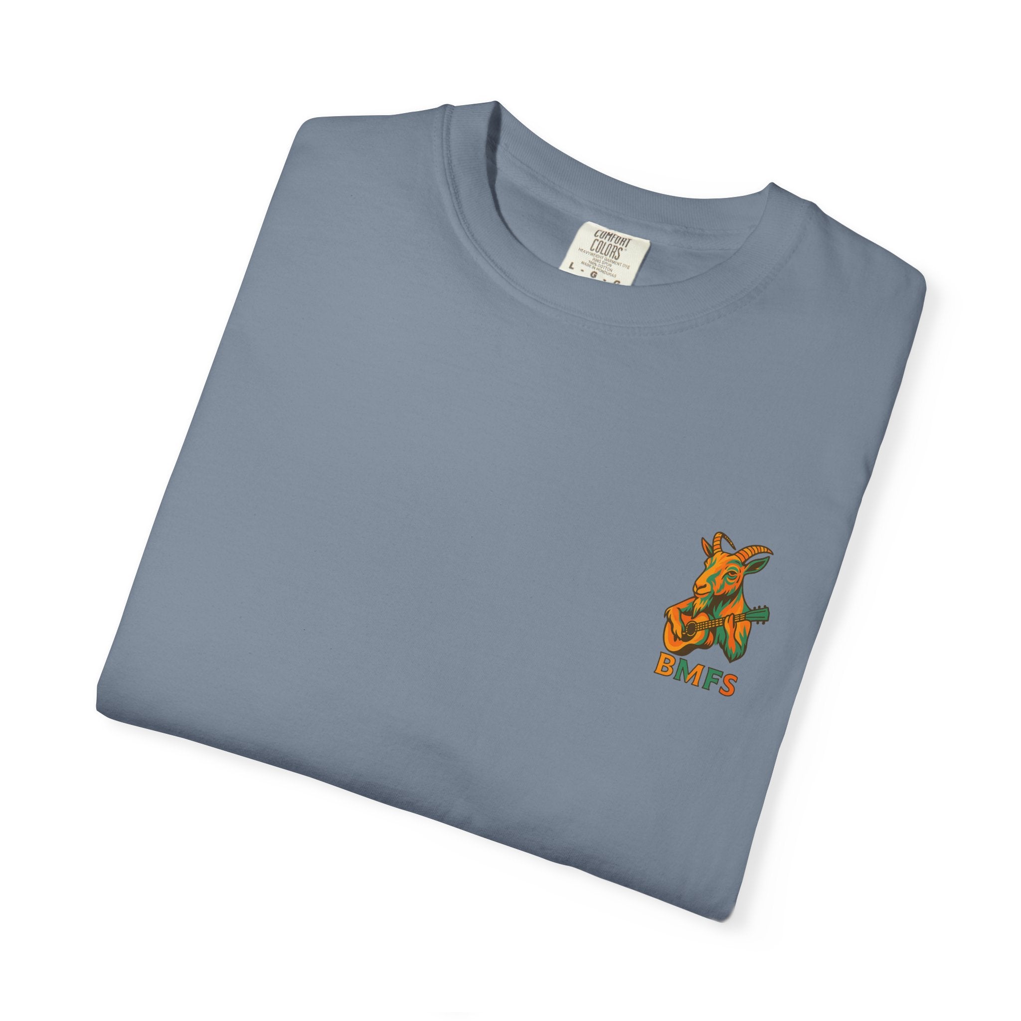 Billy Strings BMFS Goat Shirt – Comfort Colors Jamgrass Tee, Small Chest Logo
