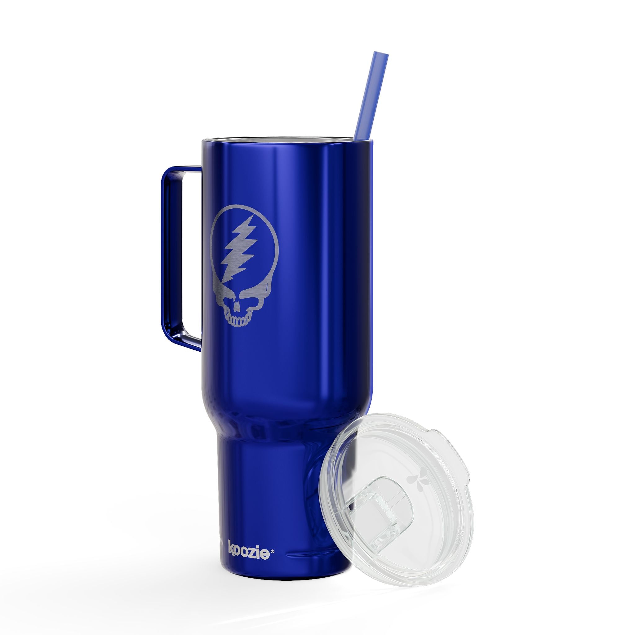 Steal Your Face Engraved Tumbler 40oz | Grateful Dead Skull Lightning Cup | Jam Band Insulated Travel Mug