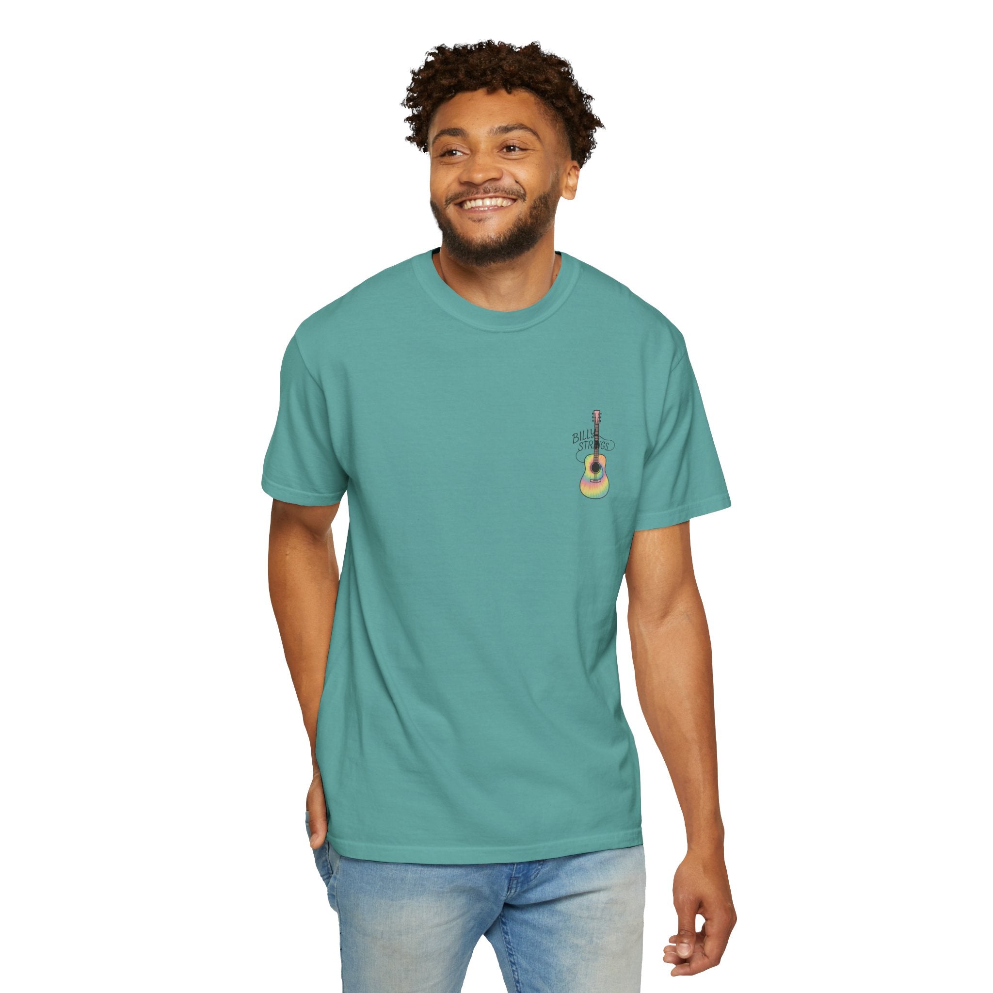Billy Strings Guitar Shirt | Premium Comfort Colors Left Chest Tee | Pastel Jamgrass Bluegrass Music Shirt