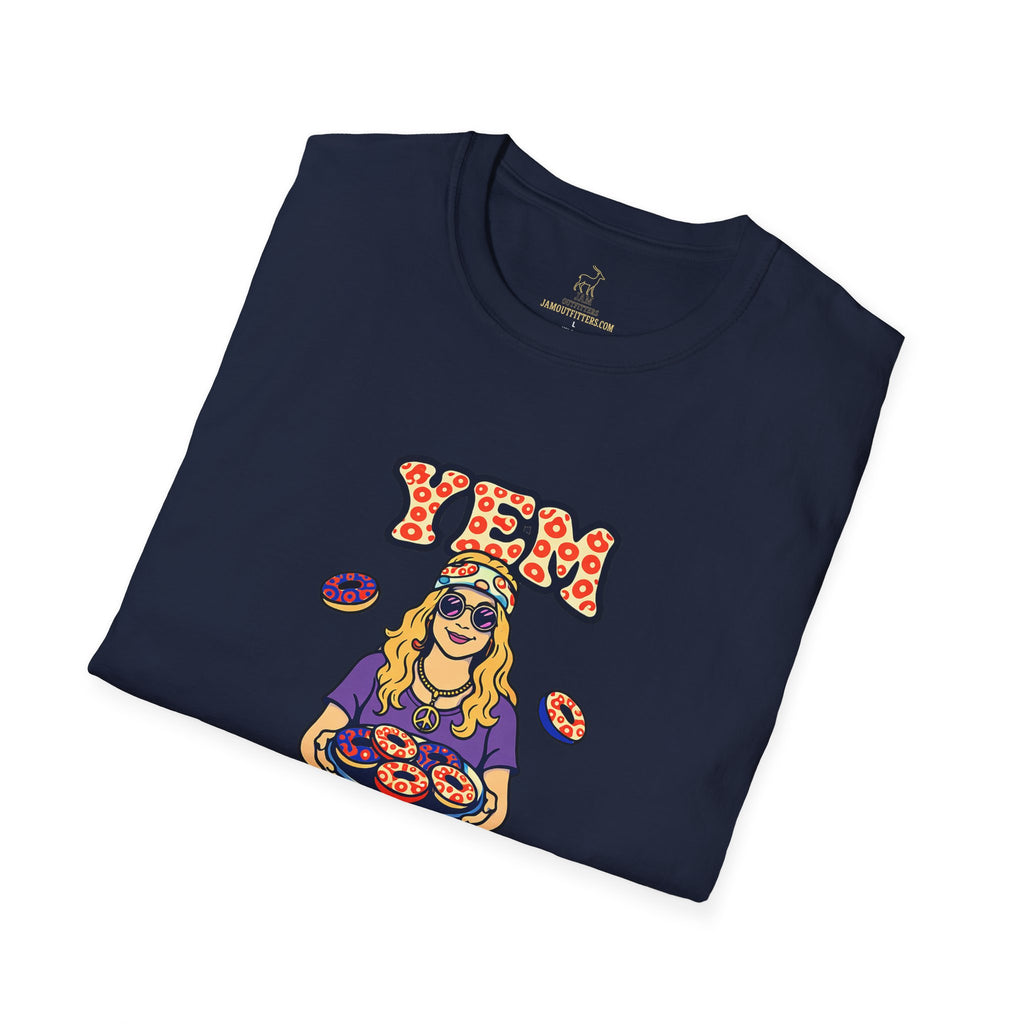 YEM You Enjoy My Mom Donut T-Shirt | Retro Phish Jam Band Graphic Tee | Funny Mom Shirt
