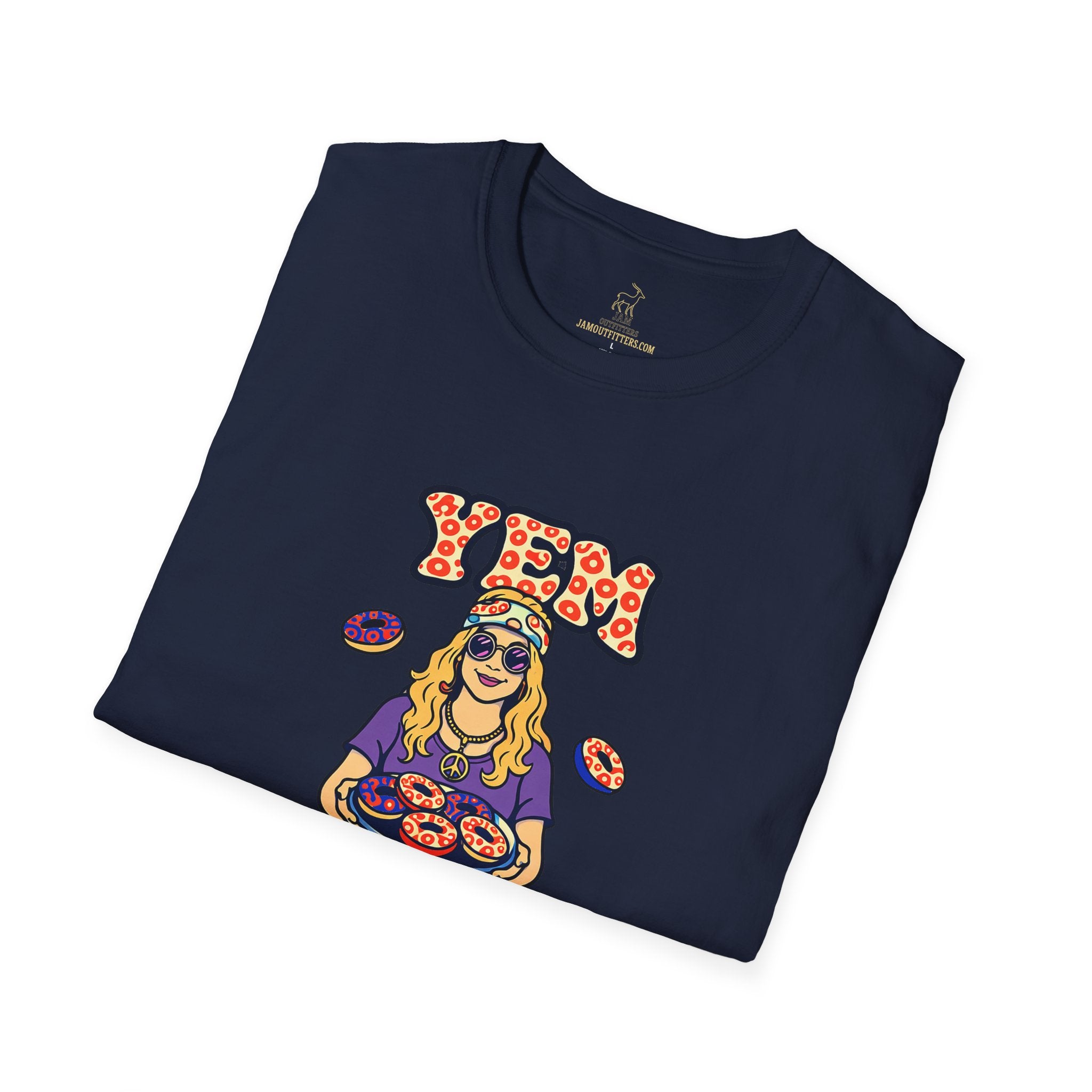 YEM You Enjoy My Mom Donut T-Shirt | Retro Phish Jam Band Graphic Tee | Funny Mom Shirt
