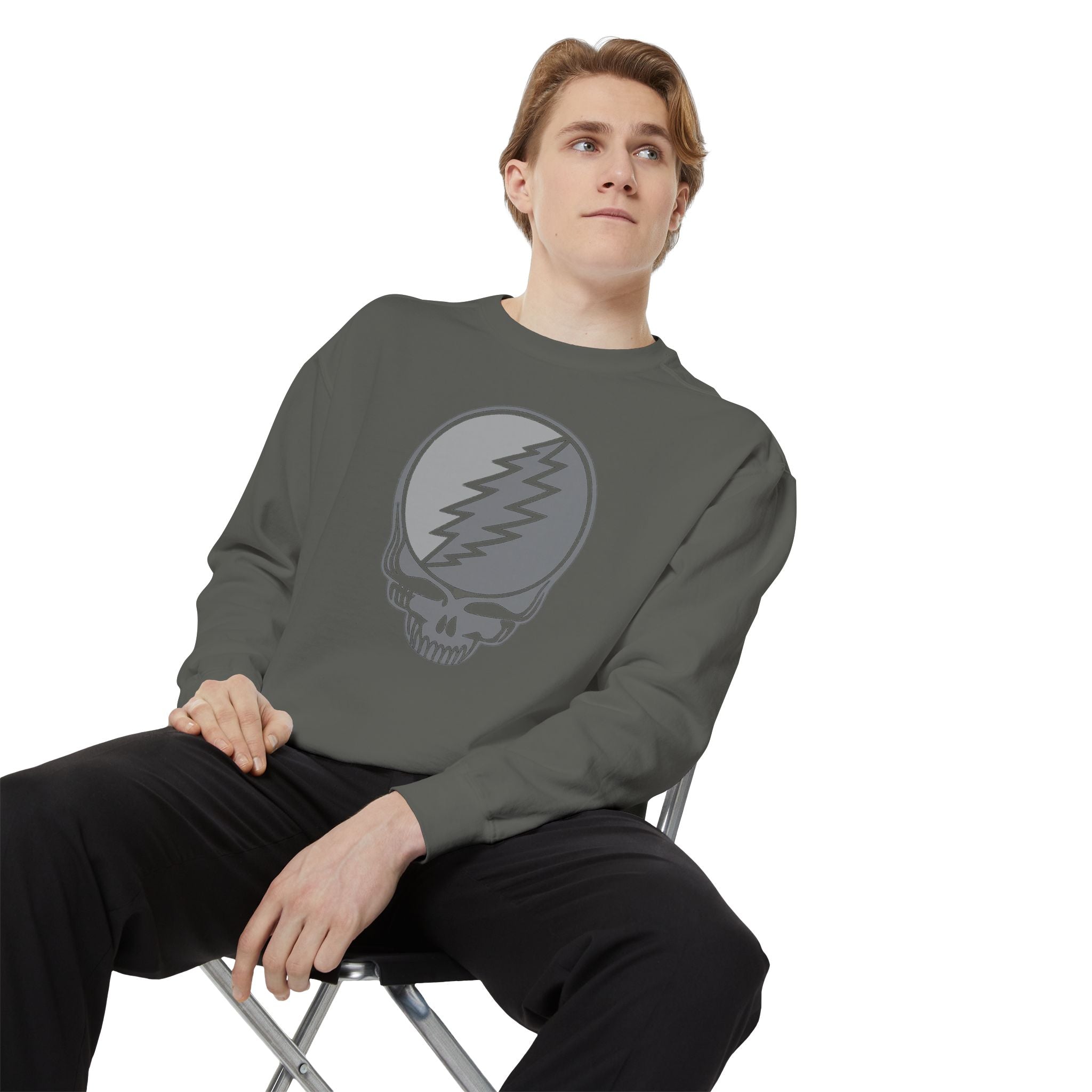 Grateful Dead Steal Your Face Sweatshirt | Deadhead Comfort Colors Crewneck | Vintage Jam Band Skull Pullover