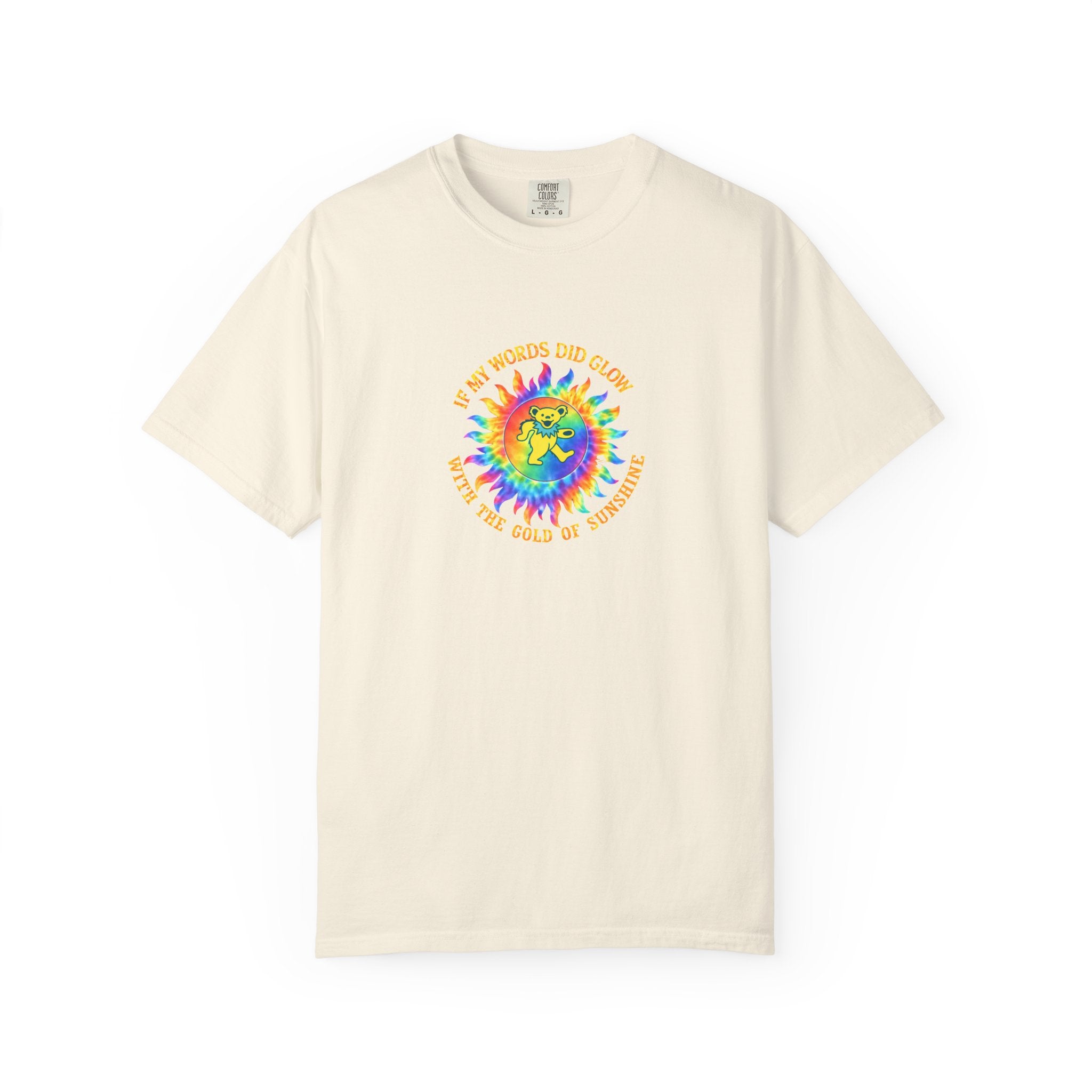 Ripple Grateful Dead Shirt | Comfort Colors Premium Dancing Bear Tee | If My Words Did Glow Lyric T-Shirt