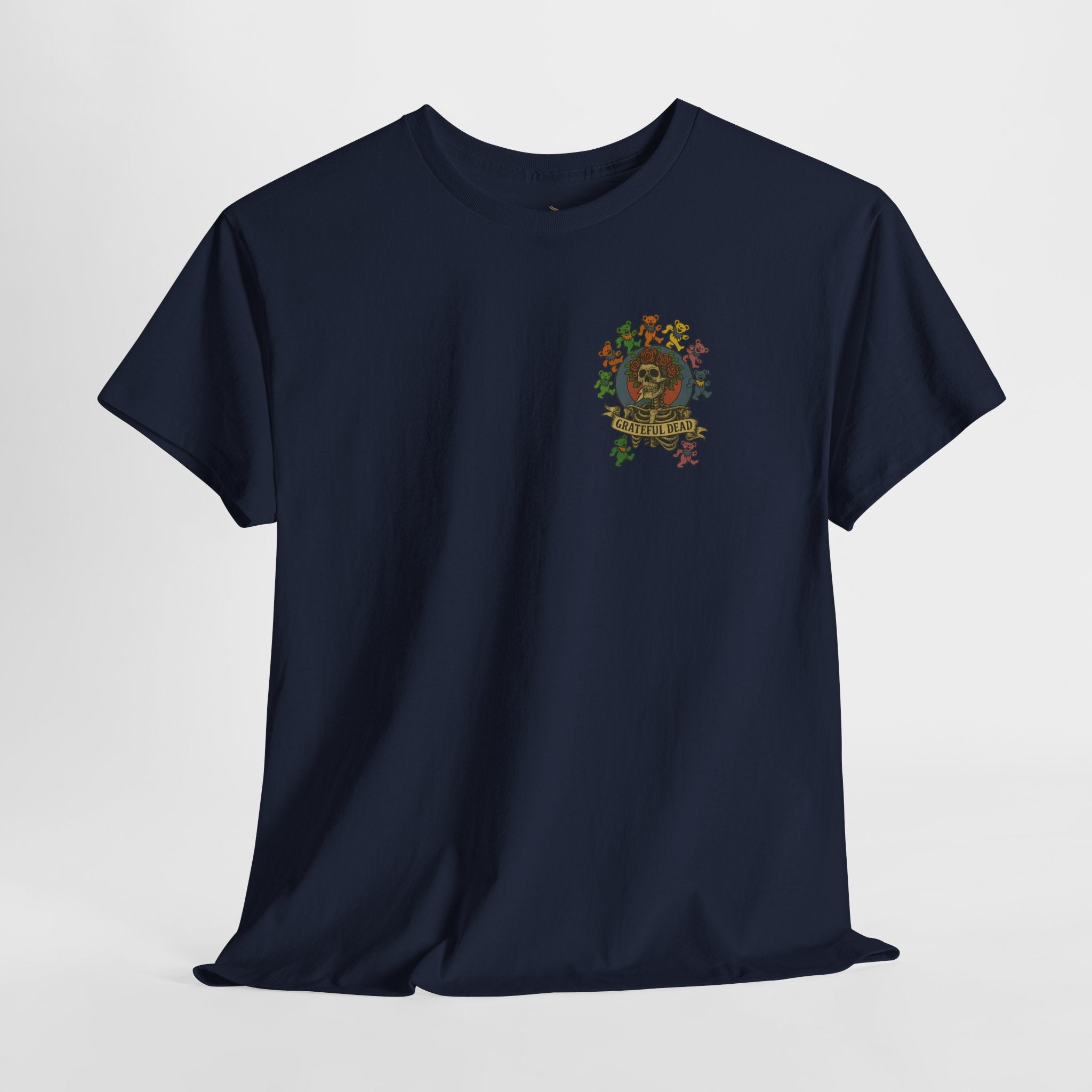 Grateful Dead Dancing Bears Skeleton Tee | Small Left Chest Vintage Shirt | Classic Jam Band Deadhead Tee