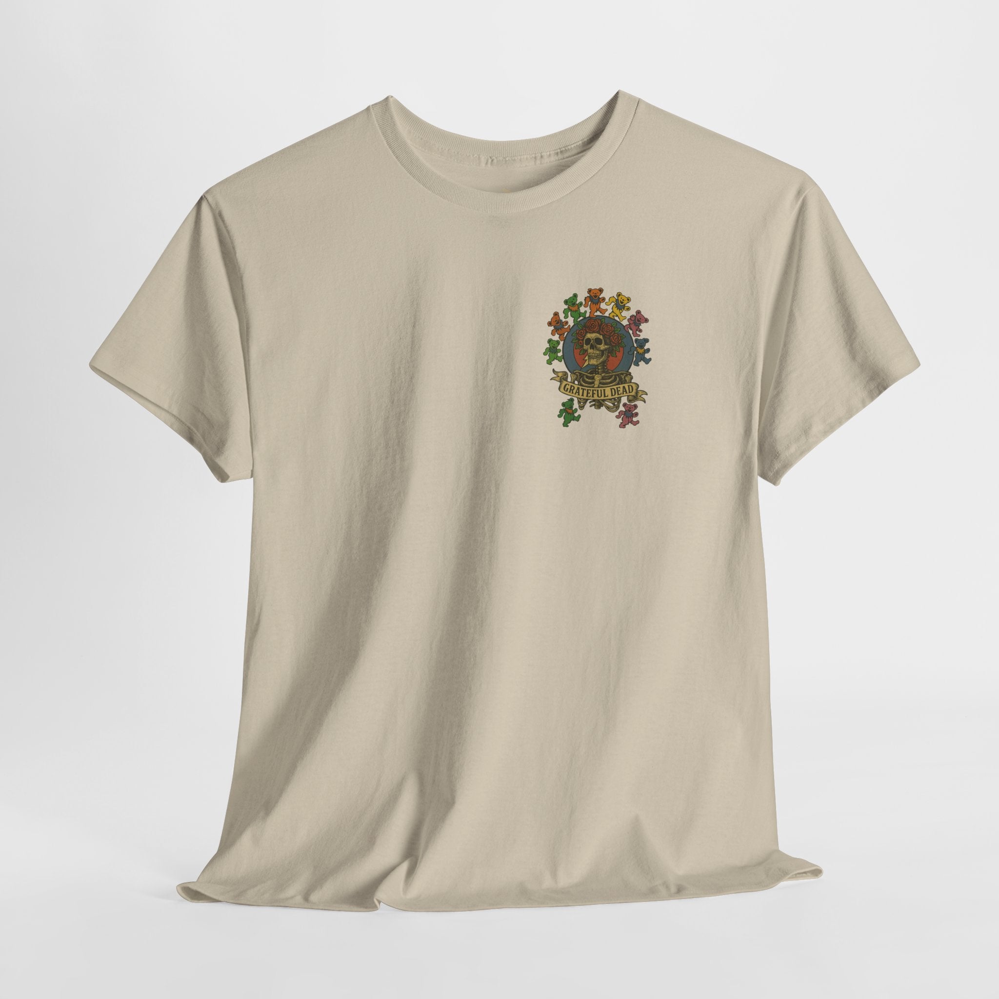 Grateful Dead Dancing Bears Skeleton Tee | Small Left Chest Vintage Shirt | Classic Jam Band Deadhead Tee