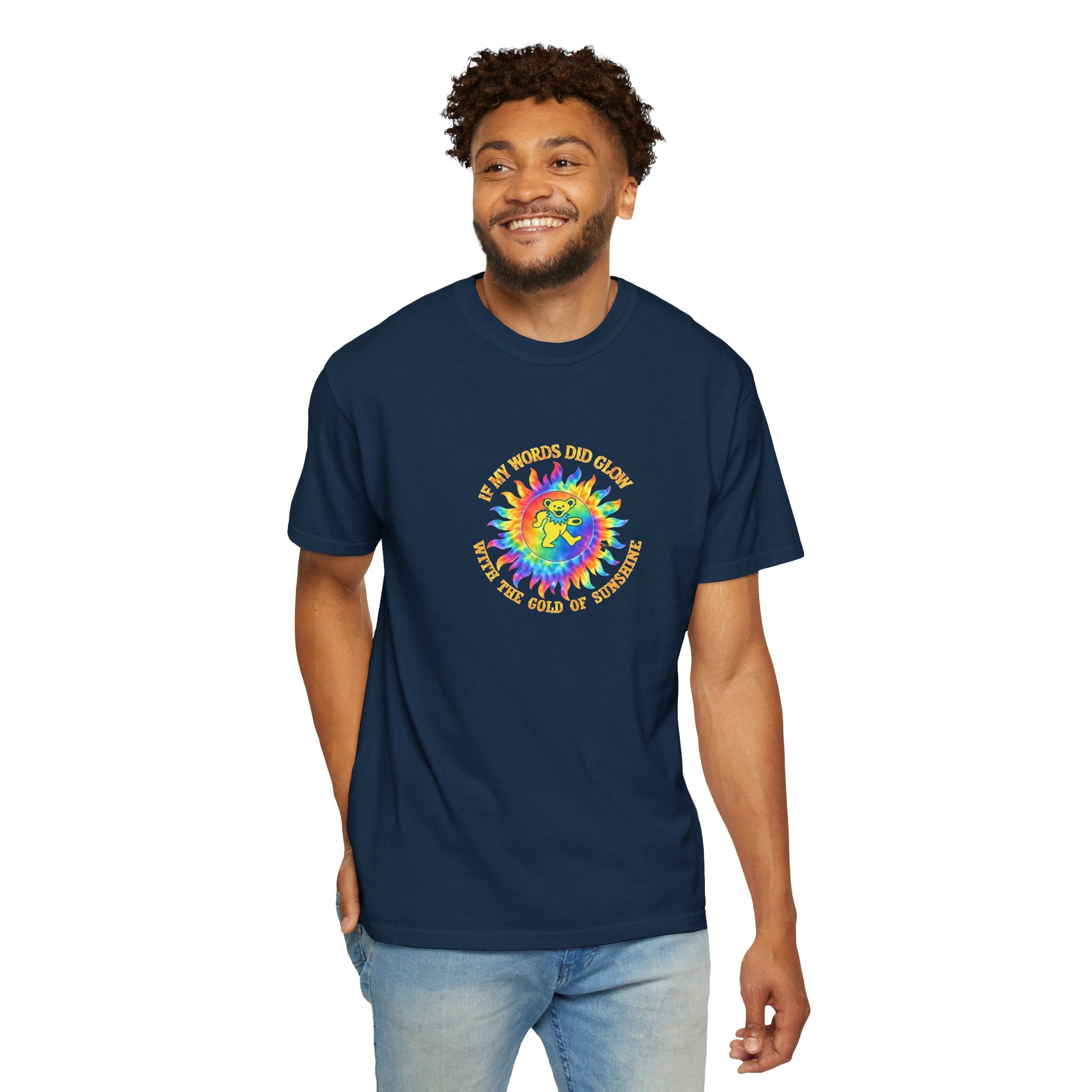 Ripple Grateful Dead Shirt | Comfort Colors Premium Dancing Bear Tee | If My Words Did Glow Lyric T-Shirt