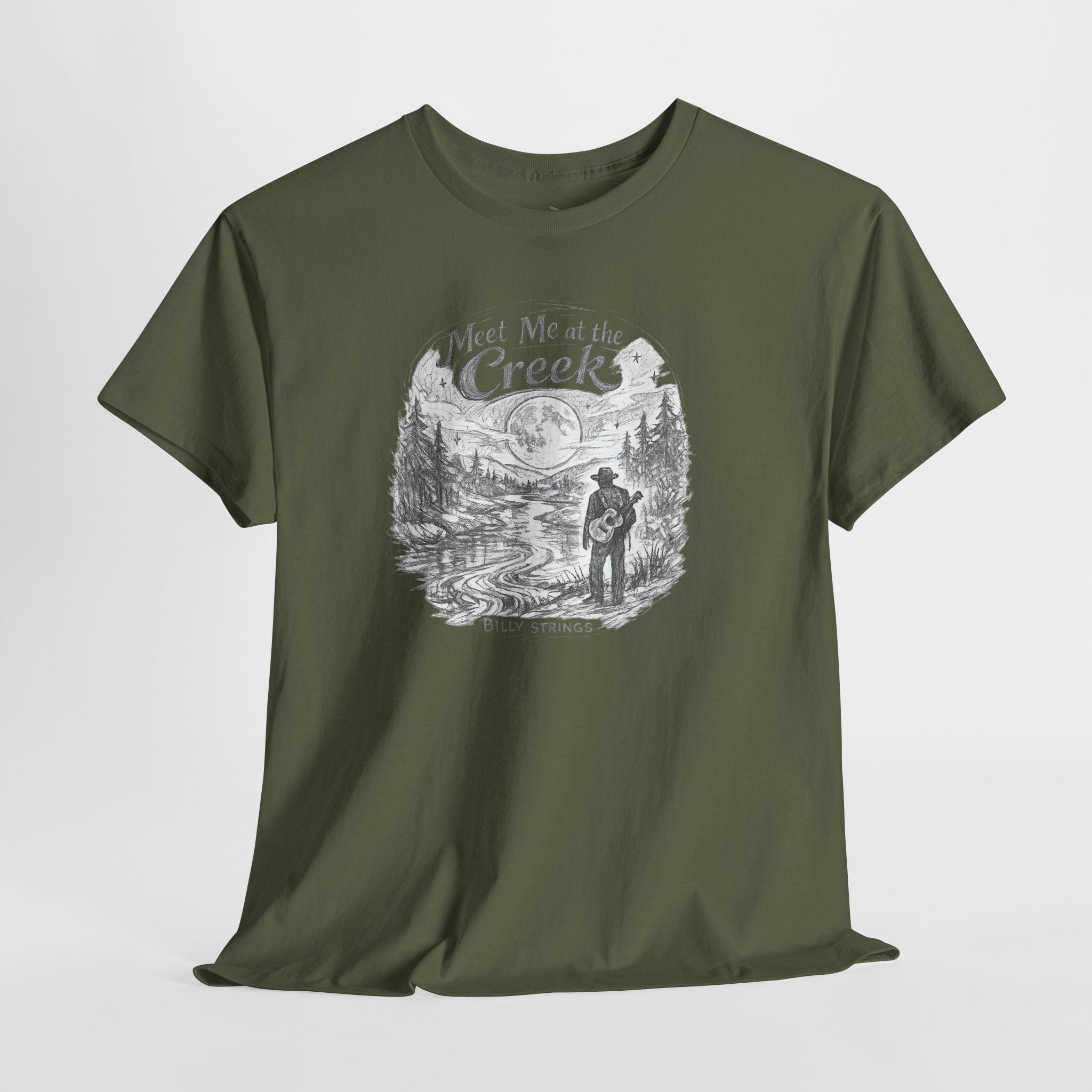Billy Strings Meet Me at the Creek Shirt – Moonlight Creek Jam Band Tee, Bluegrass Festival Shirt