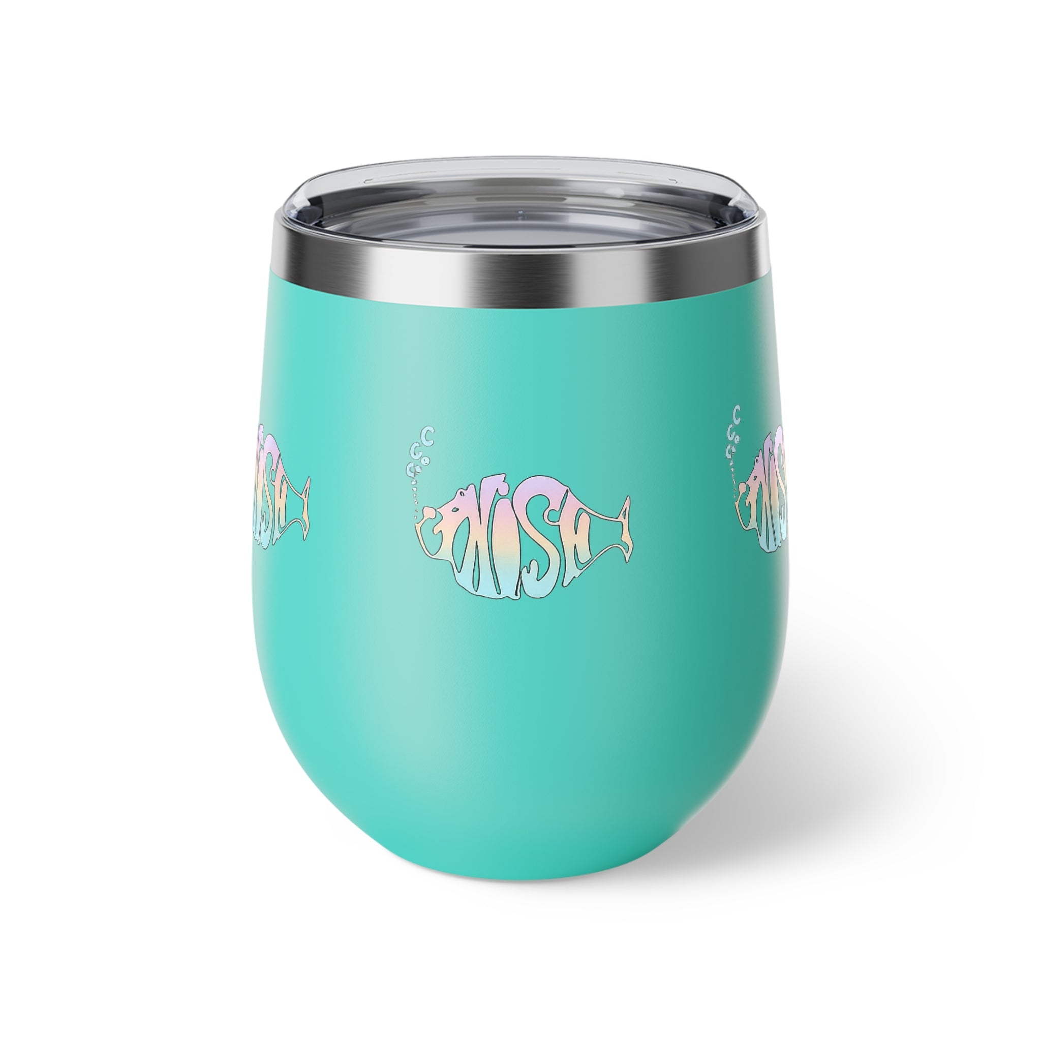 Phish Wine Tumbler 12oz | Pastel Phish Fish Cup | Insulated Wine Tumbler | Jam Band Drinkware Gift