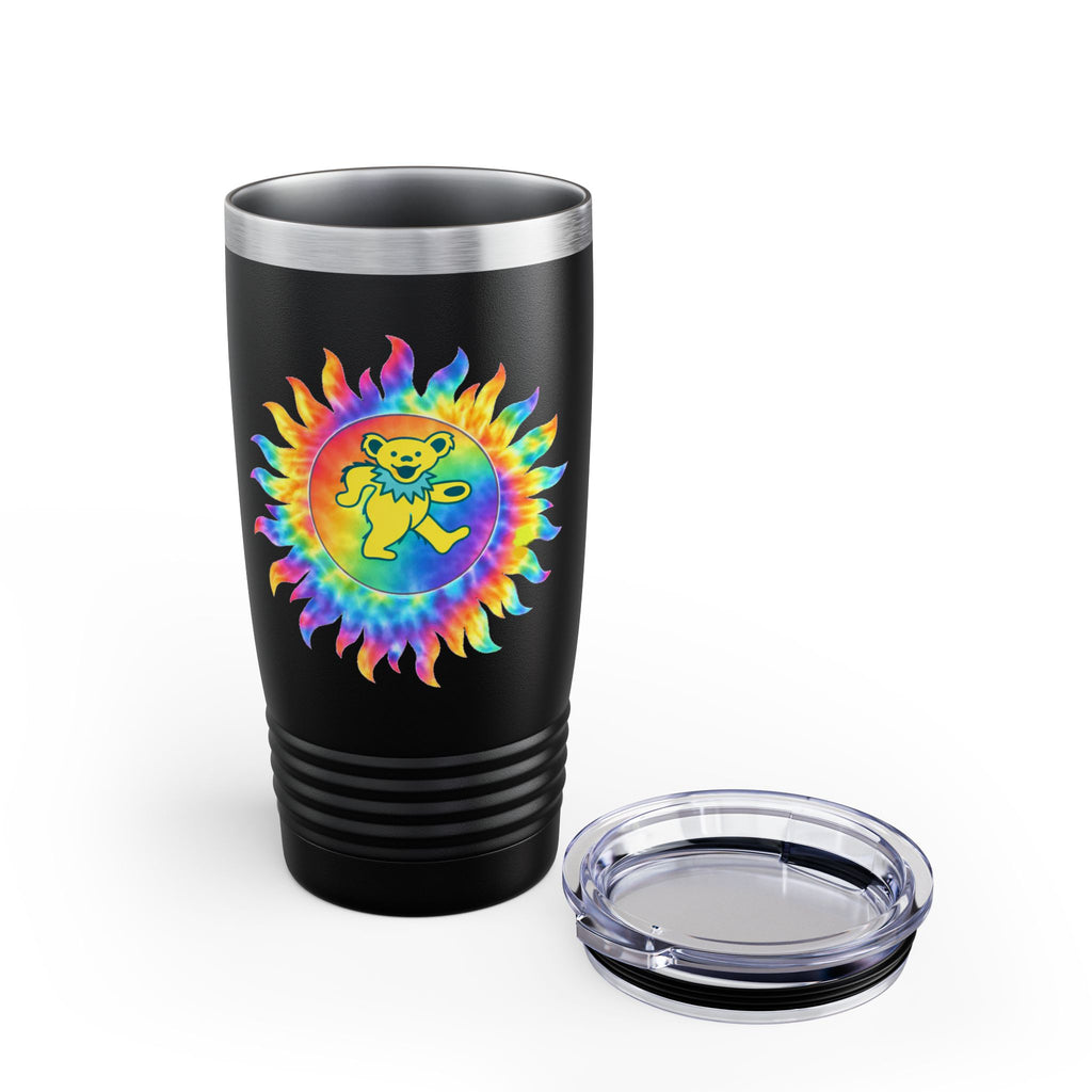 Grateful Dead Dancing Bear Tumbler | Tie Dye Sun Cup | 20oz Insulated Stainless Steel