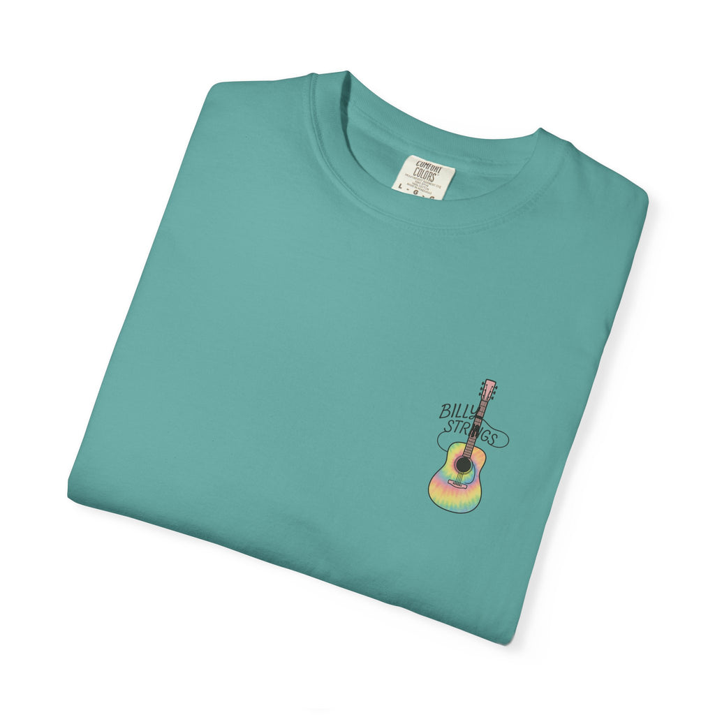 Billy Strings Guitar Shirt | Premium Comfort Colors Left Chest Tee | Pastel Jamgrass Bluegrass Music Shirt