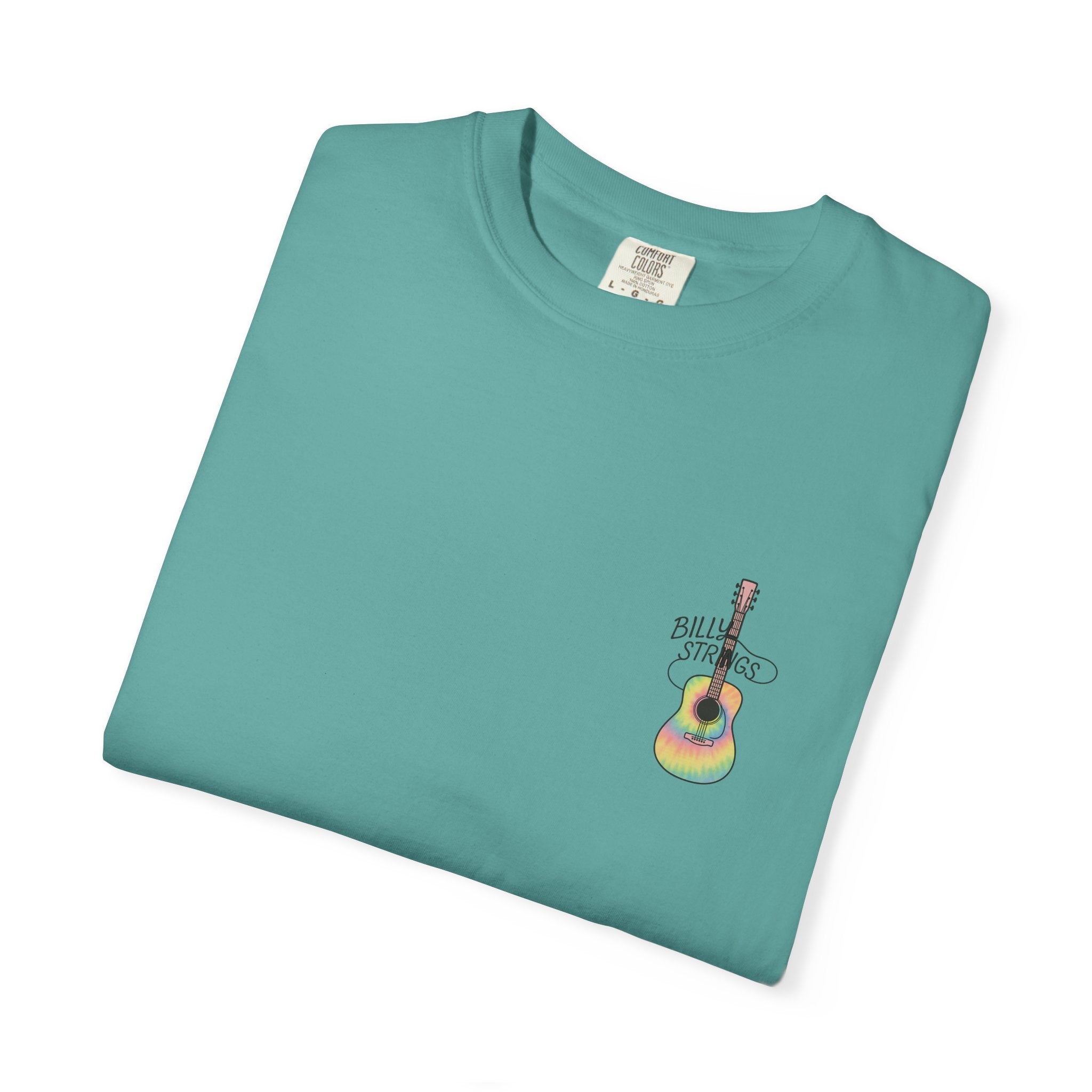 Billy Strings Guitar Shirt | Premium Comfort Colors Left Chest Tee | Pastel Jamgrass Bluegrass Music Shirt