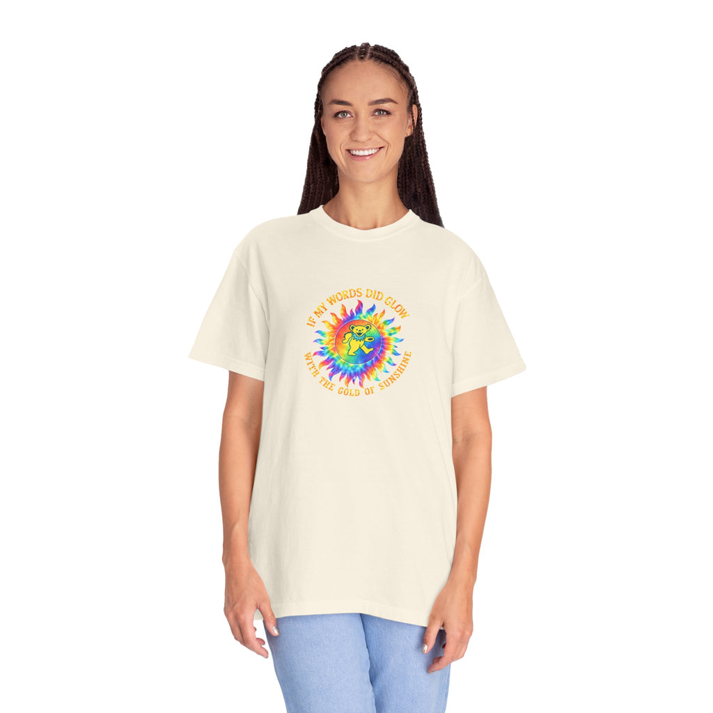 Ripple Grateful Dead Shirt | Comfort Colors Premium Dancing Bear Tee | If My Words Did Glow Lyric T-Shirt