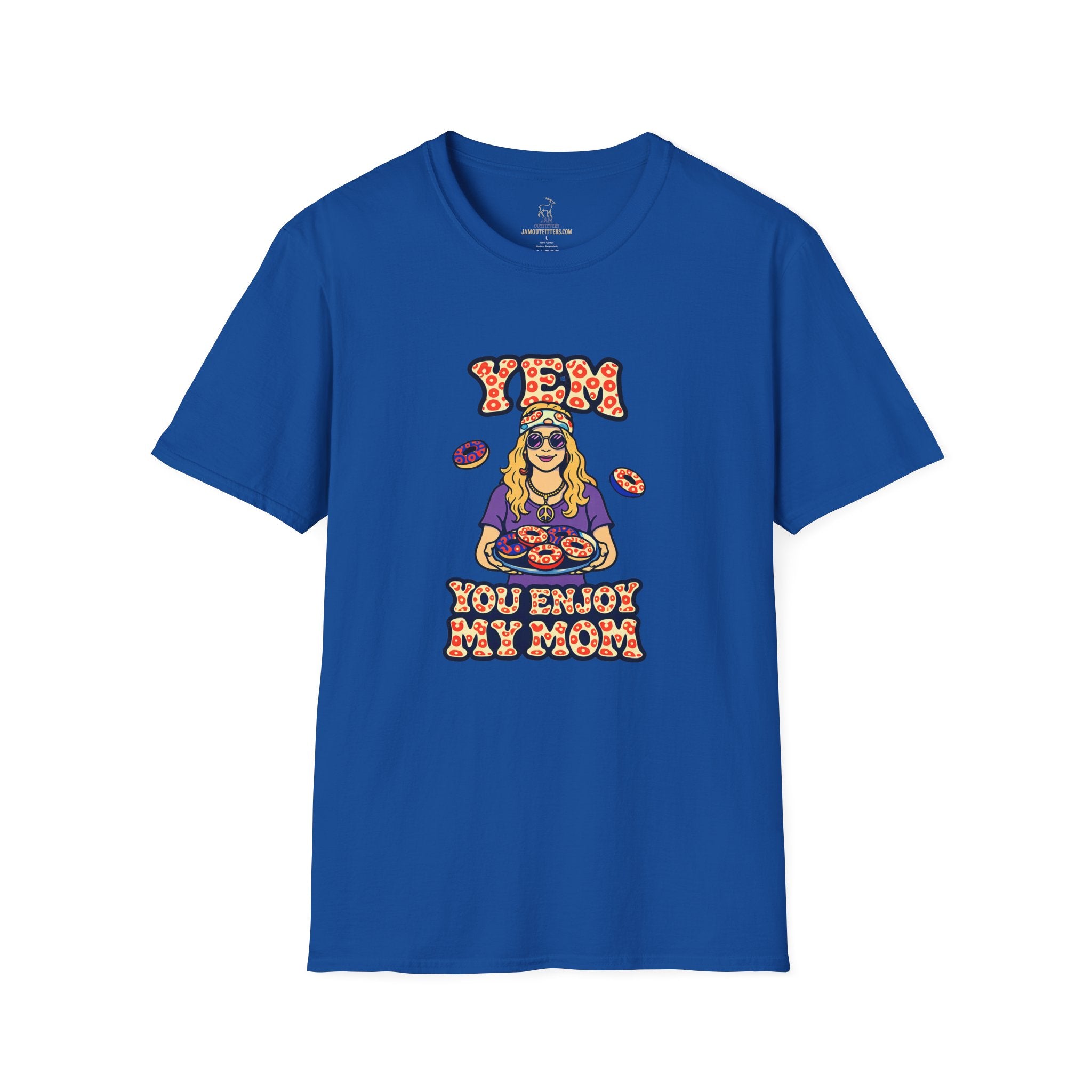 YEM You Enjoy My Mom Donut T-Shirt | Retro Phish Jam Band Graphic Tee | Funny Mom Shirt