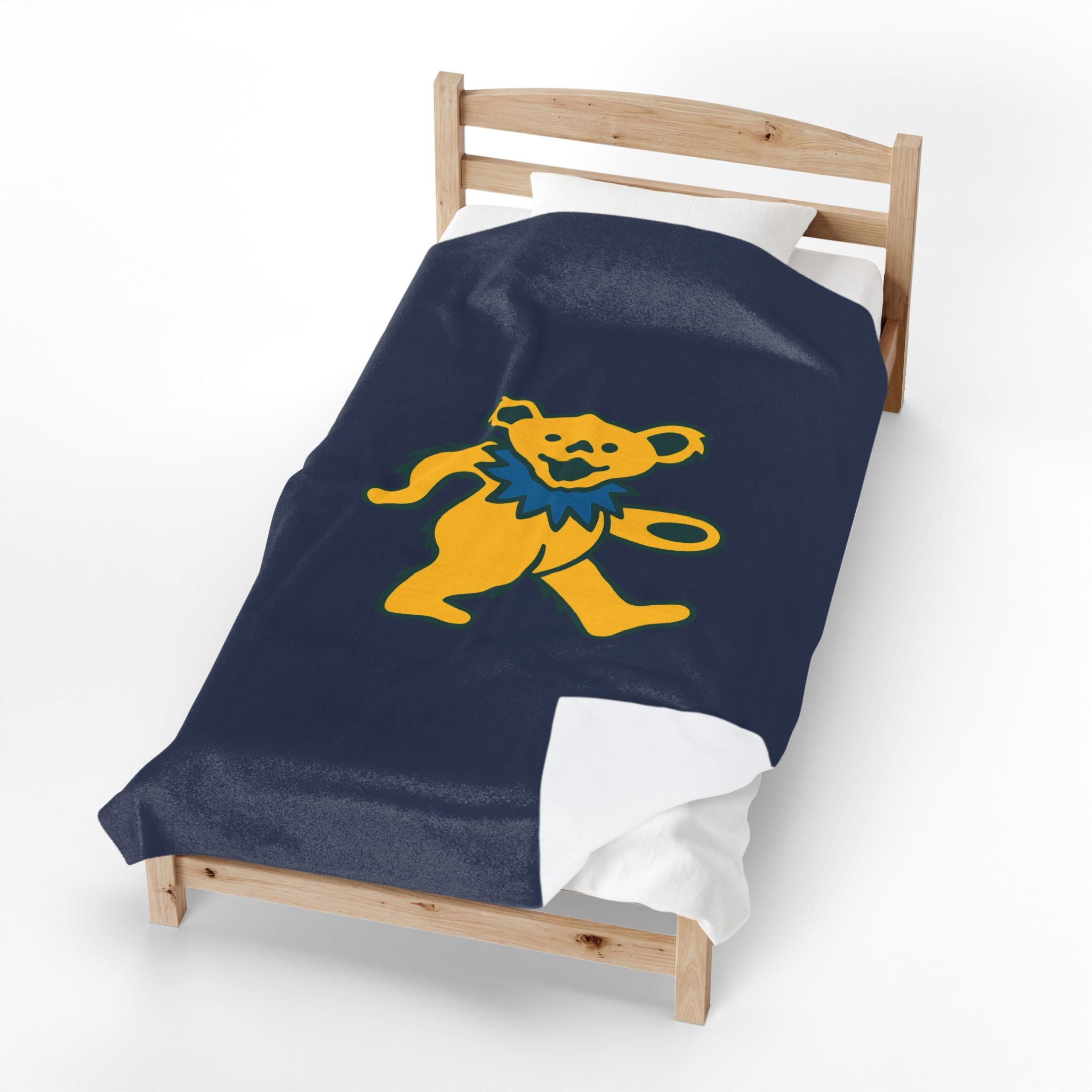 Grateful Dead Dancing Bear Blanket 60x80 | Ultra Soft Plush Jam Band Throw