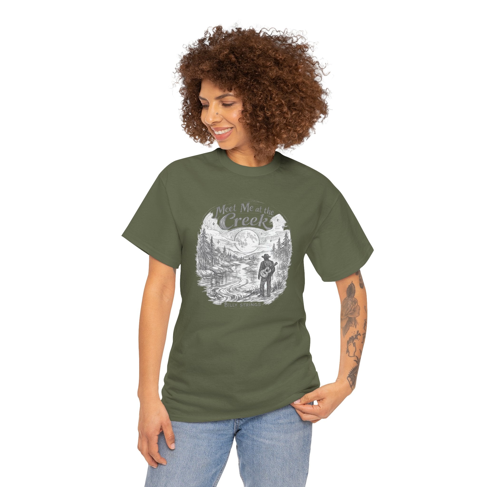 Billy Strings Meet Me at the Creek Shirt – Moonlight Creek Jam Band Tee, Bluegrass Festival Shirt