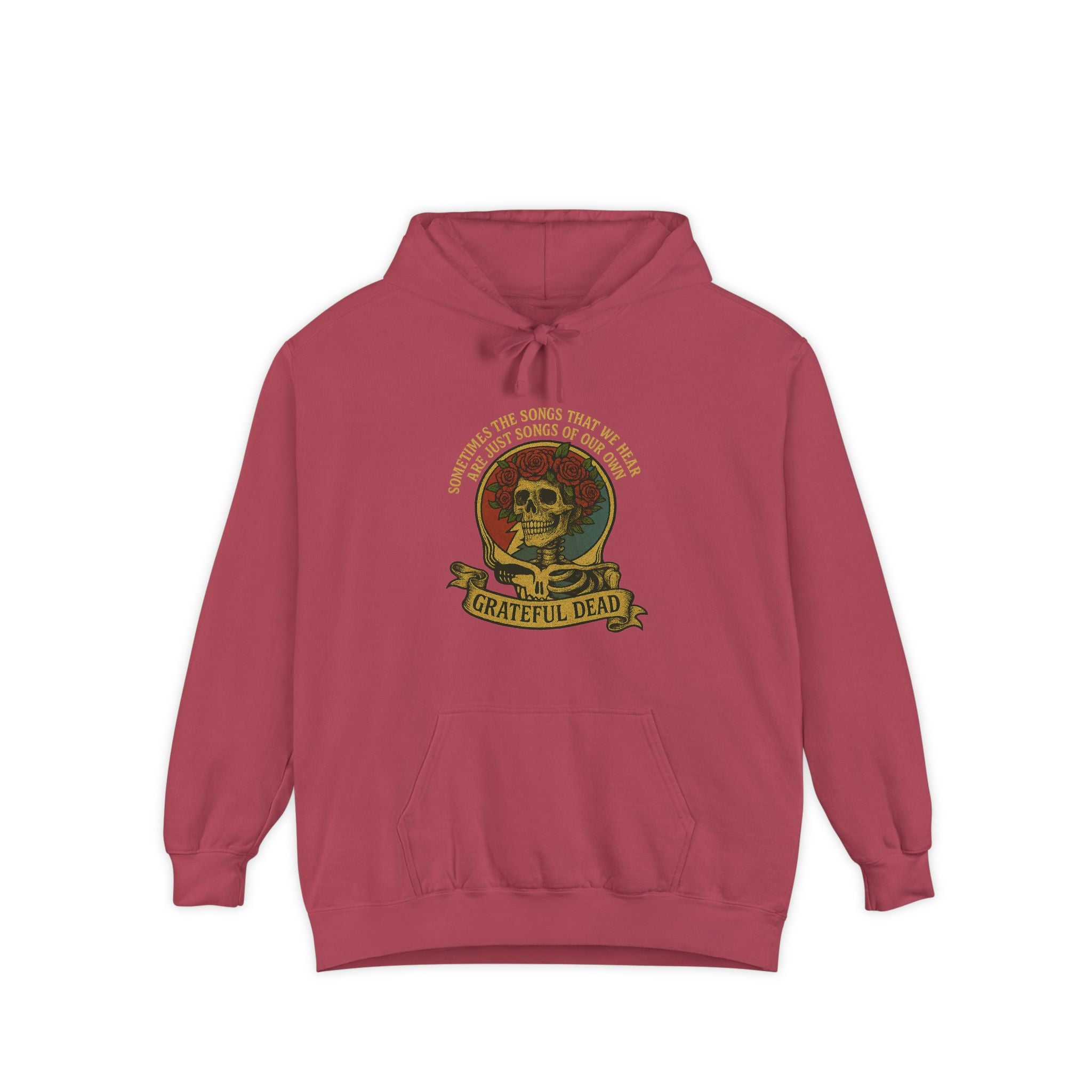 Grateful Dead "Eyes Of The World" Premium Hoodie | Skull & Roses Vintage With Lyrics | Comfort Colors 9.5 oz Heavyweight Sweatshirt