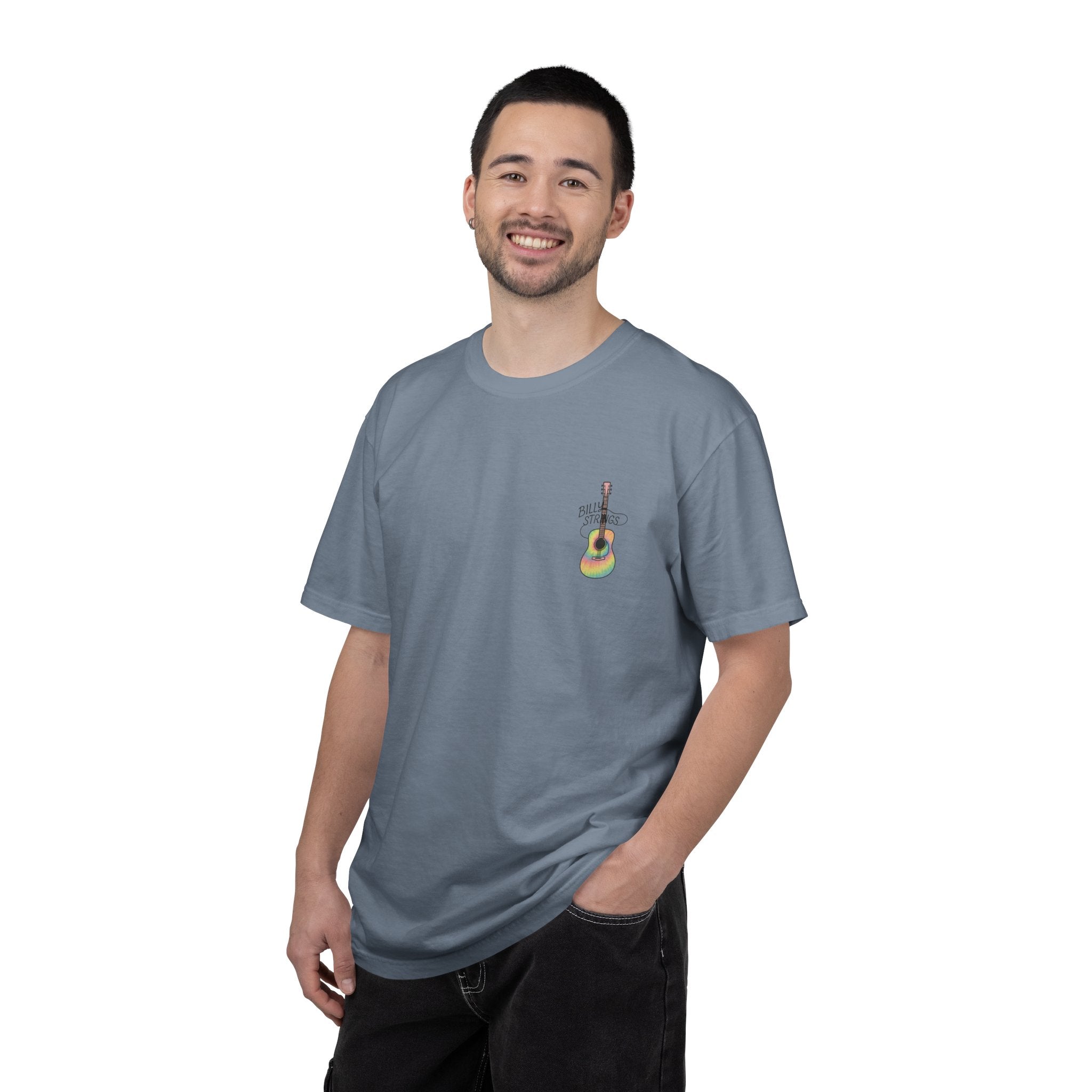 Billy Strings Guitar Shirt | Premium Comfort Colors Left Chest Tee | Pastel Jamgrass Bluegrass Music Shirt