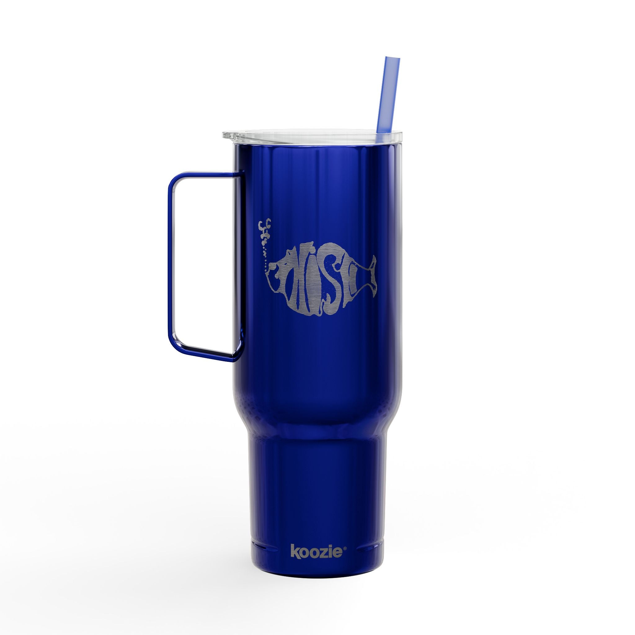 Phish Fish Logo Tumbler | Engraved 40oz Insulated Travel Mug | Jam Band Fan Cup with Handle