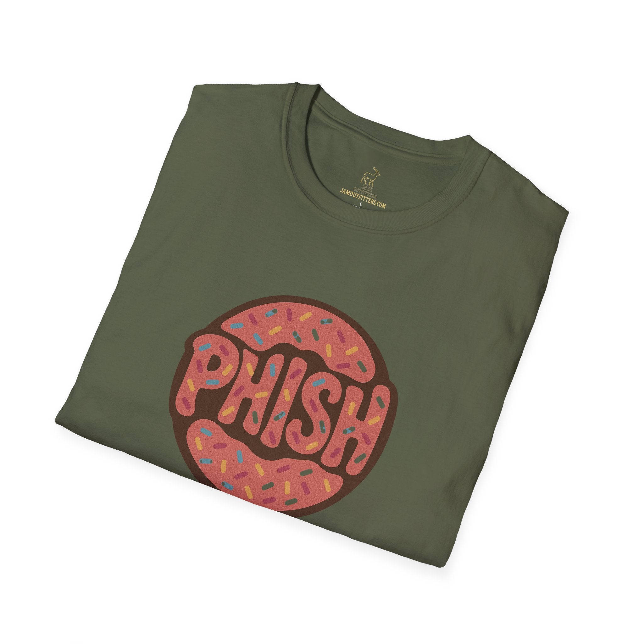 Phish Inspired Unisex T-Shirt with Donut Design, Band Logo Tee, Music Lover Gift, Concert Shirt, Festival Apparel