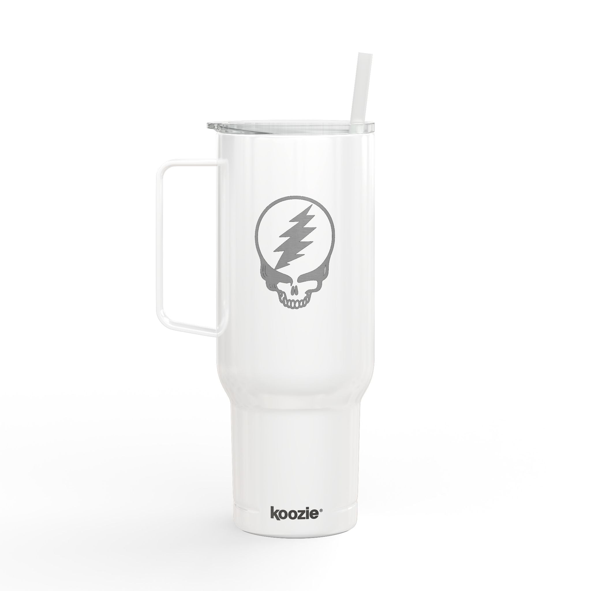 Steal Your Face Engraved Tumbler 40oz | Grateful Dead Skull Lightning Cup | Jam Band Insulated Travel Mug