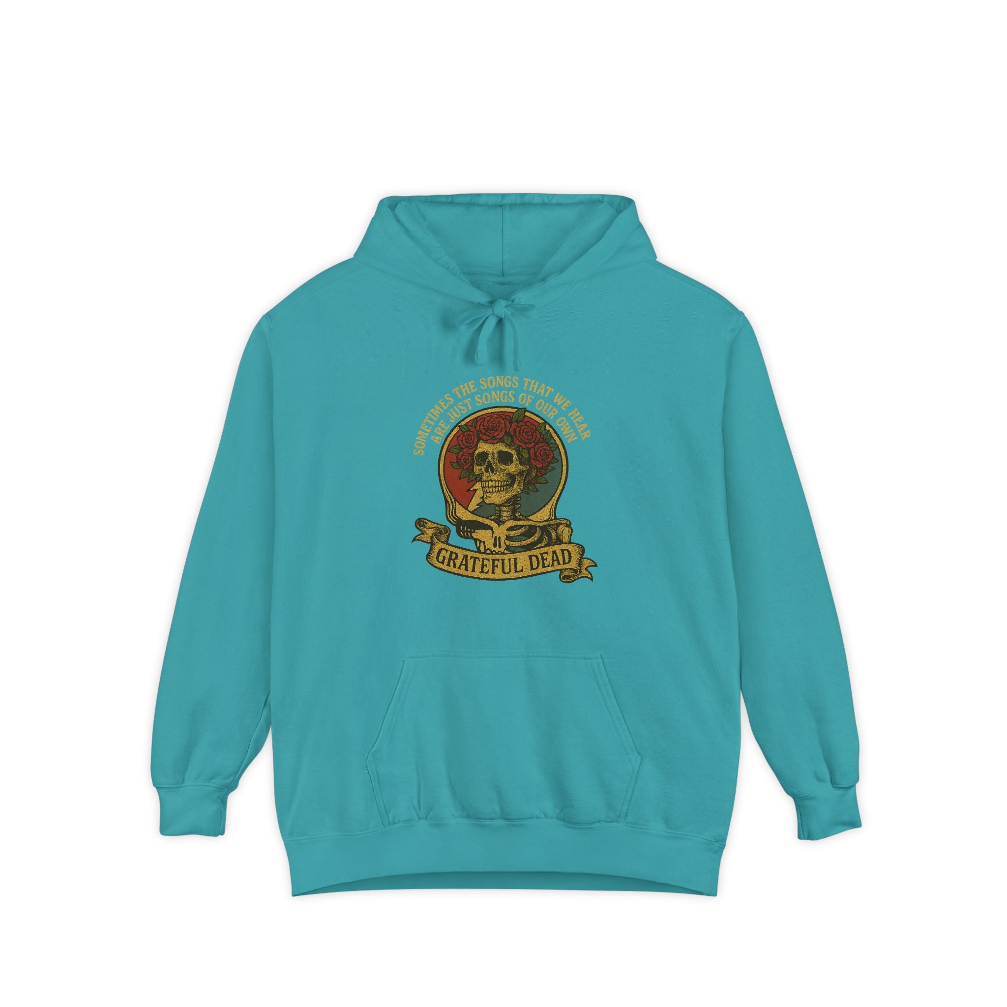 Grateful Dead "Eyes Of The World" Premium Hoodie | Skull & Roses Vintage With Lyrics | Comfort Colors 9.5 oz Heavyweight Sweatshirt
