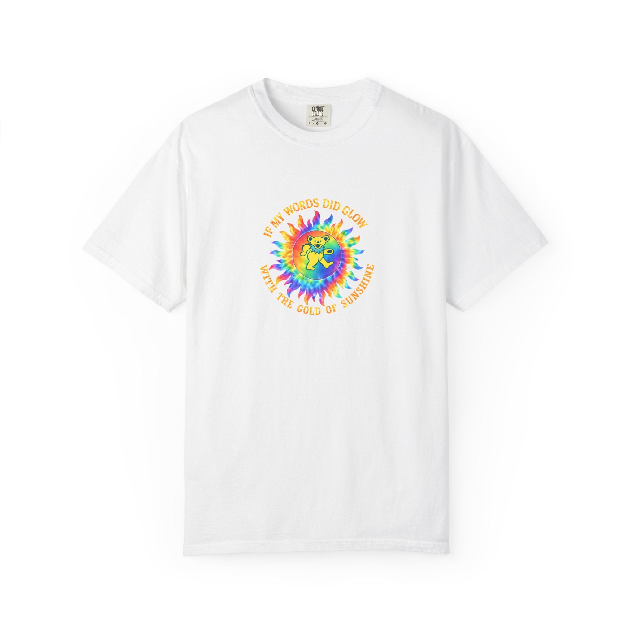 Ripple Grateful Dead Shirt | Comfort Colors Premium Dancing Bear Tee | If My Words Did Glow Lyric T-Shirt