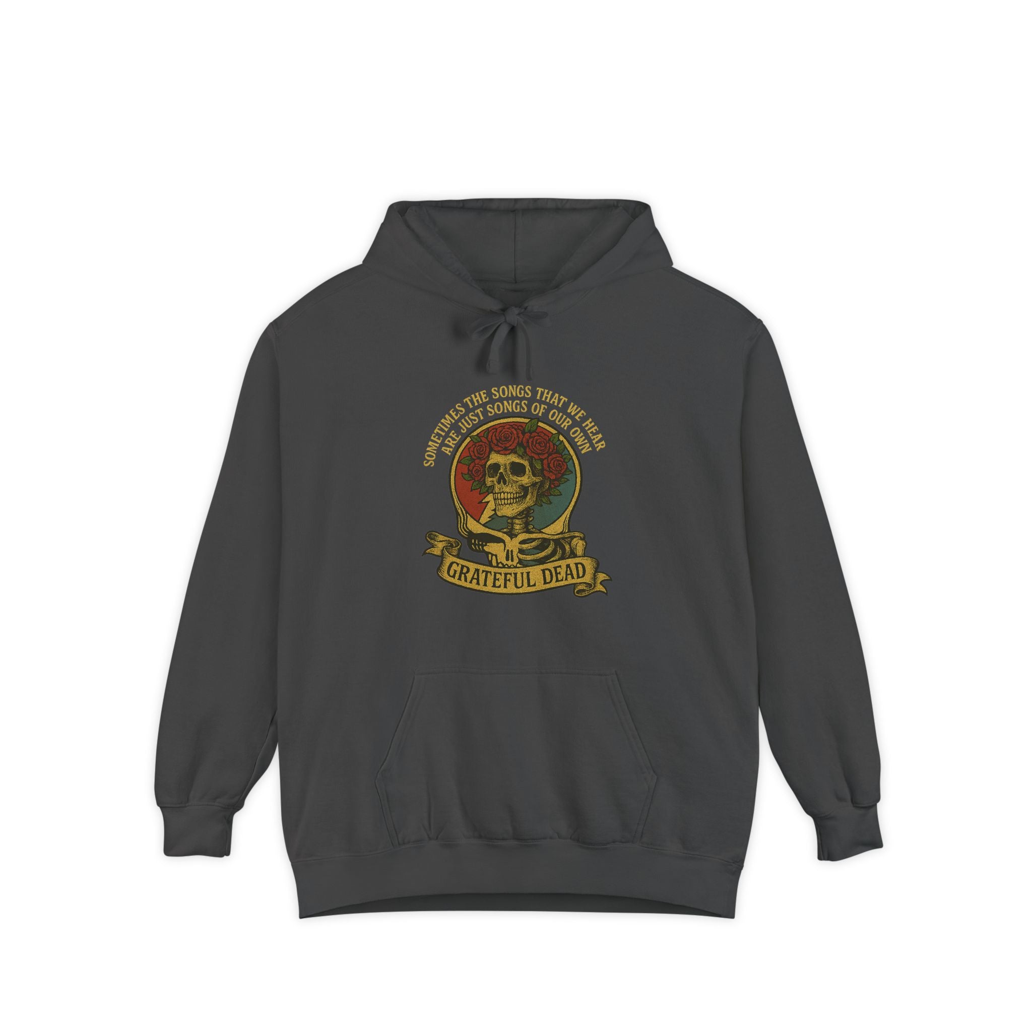 Grateful Dead "Eyes Of The World" Premium Hoodie | Skull & Roses Vintage With Lyrics | Comfort Colors 9.5 oz Heavyweight Sweatshirt