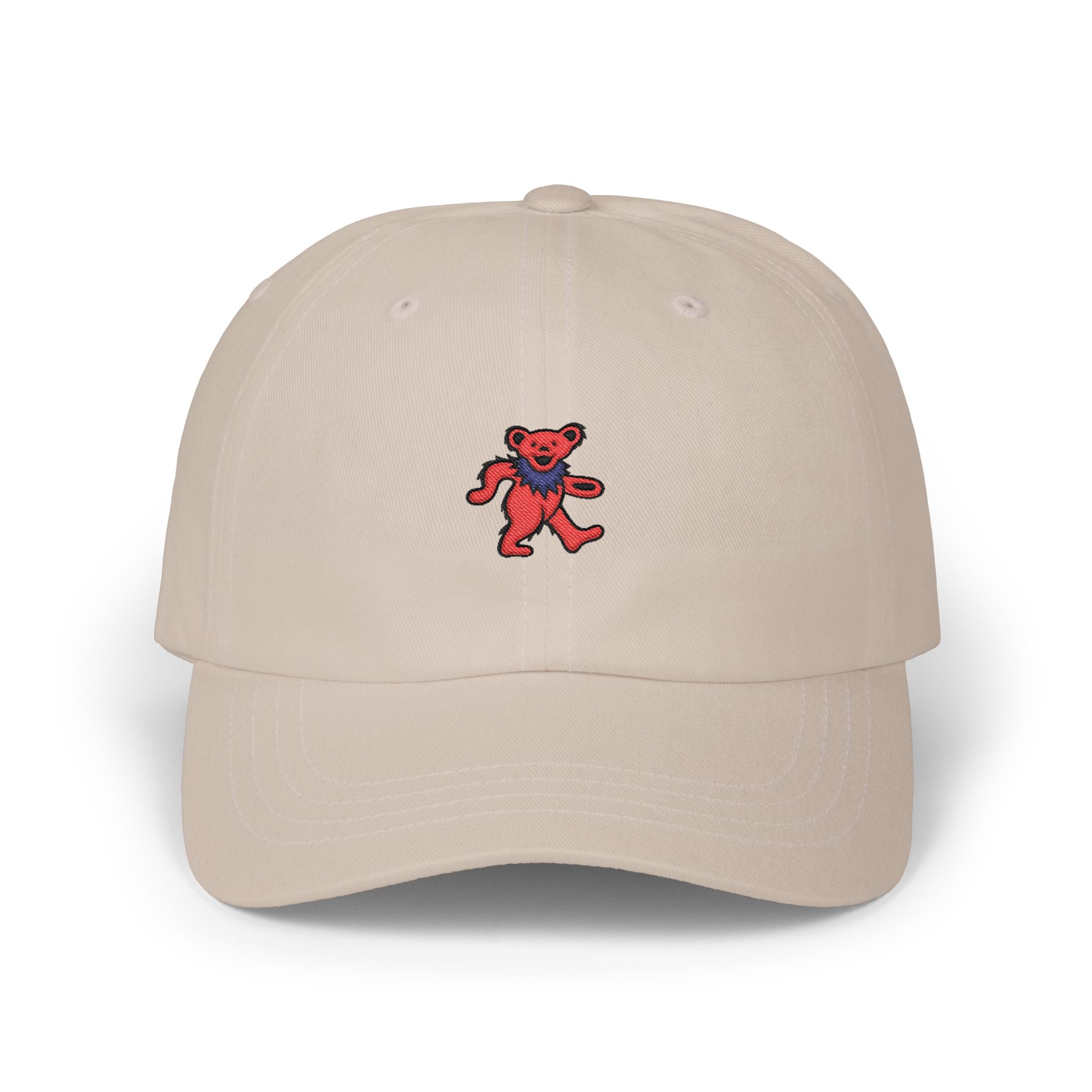 Dancing Bear Embroidered Dad Hat | Grateful Dead Vintage Cap | Retro Deadhead Gift