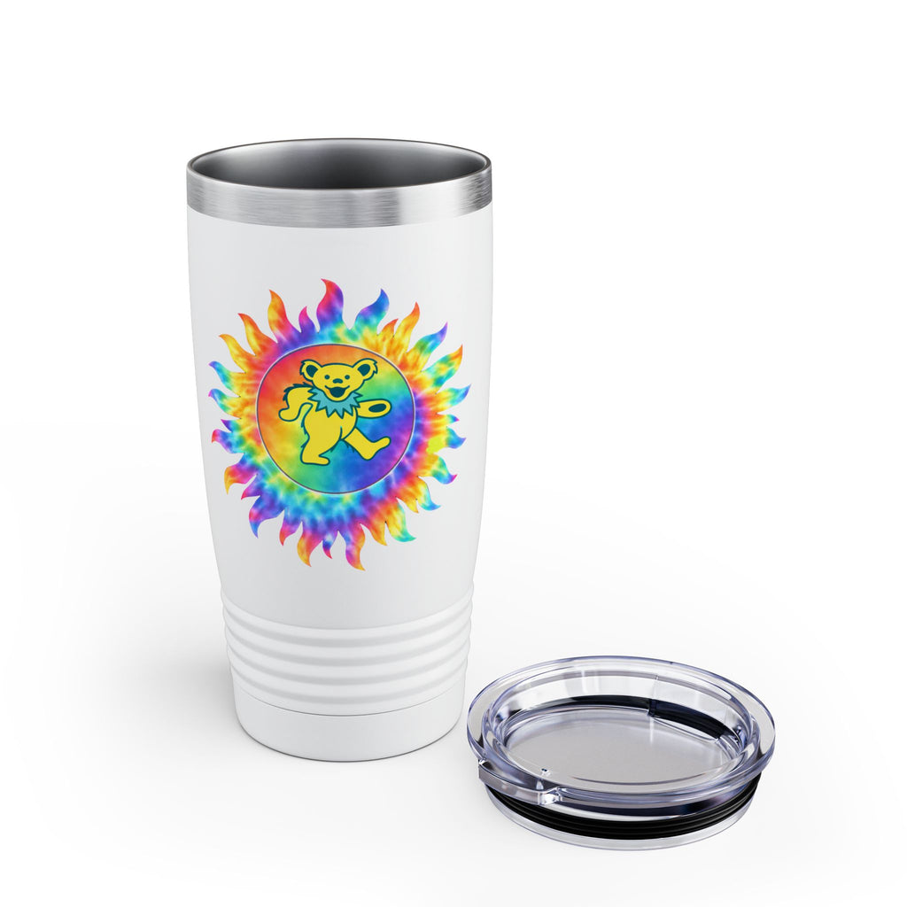 Grateful Dead Dancing Bear Tumbler | Tie Dye Sun Cup | 20oz Insulated Stainless Steel