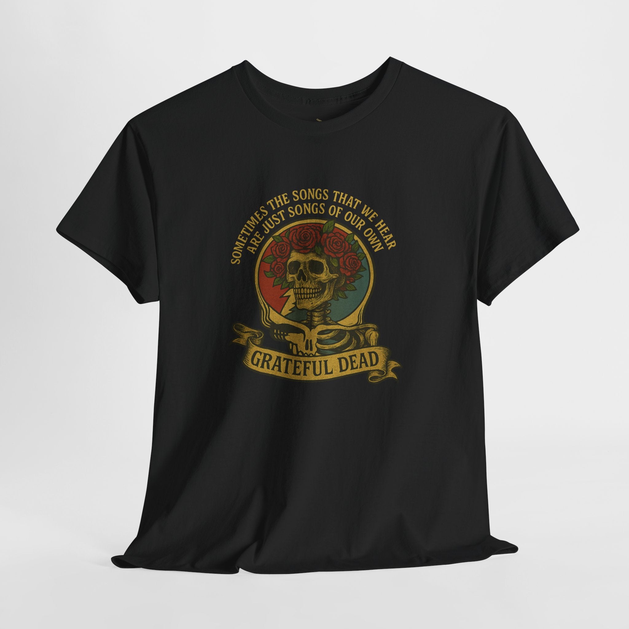 Grateful Dead "Eyes Of The World" Tee | Skull & Roses Vintage Shirt With Lyrics
