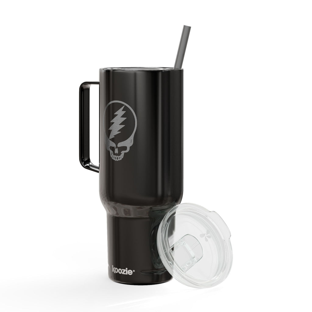 Steal Your Face Engraved Tumbler 40oz | Grateful Dead Skull Lightning Cup | Jam Band Insulated Travel Mug