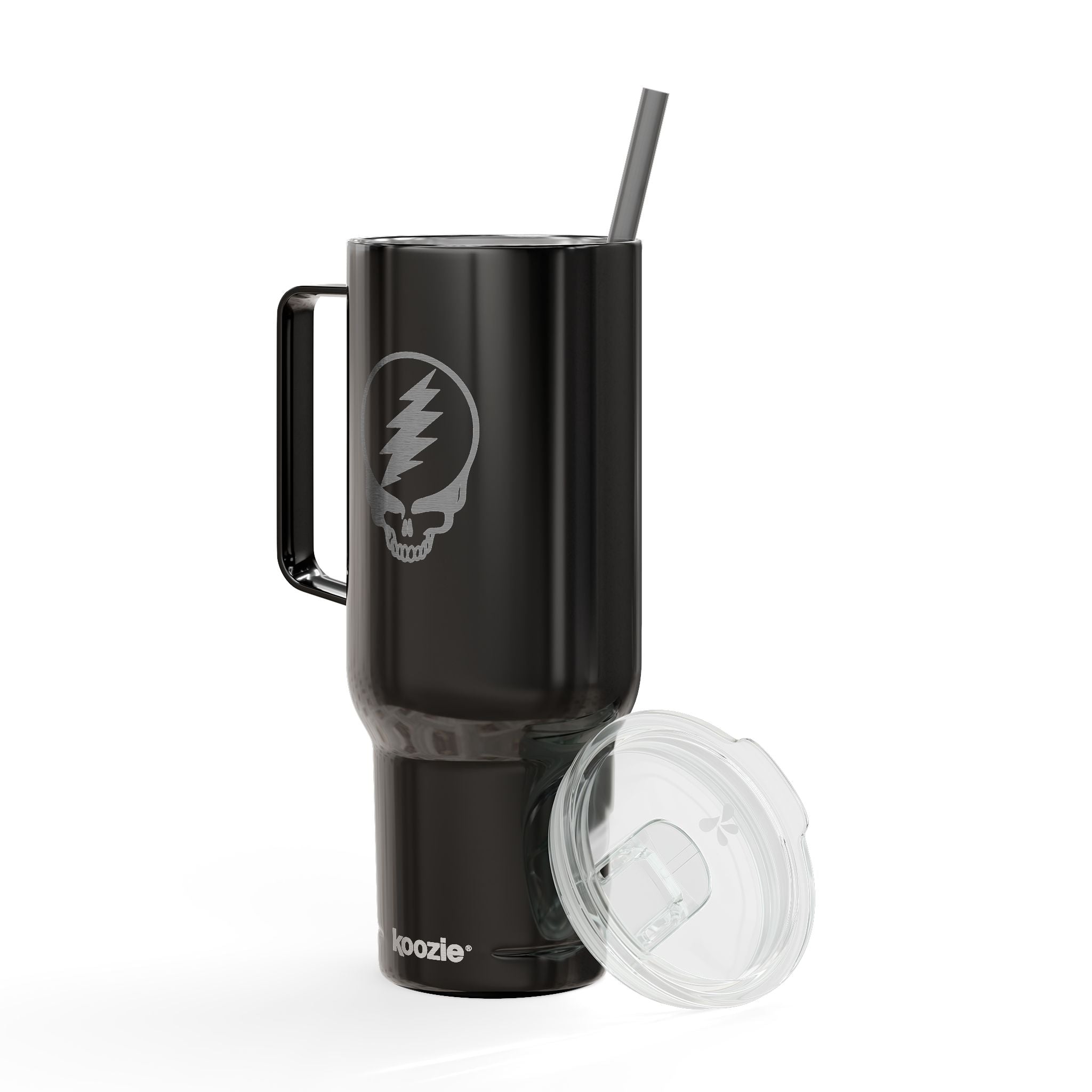 Steal Your Face Engraved Tumbler 40oz | Grateful Dead Skull Lightning Cup | Jam Band Insulated Travel Mug