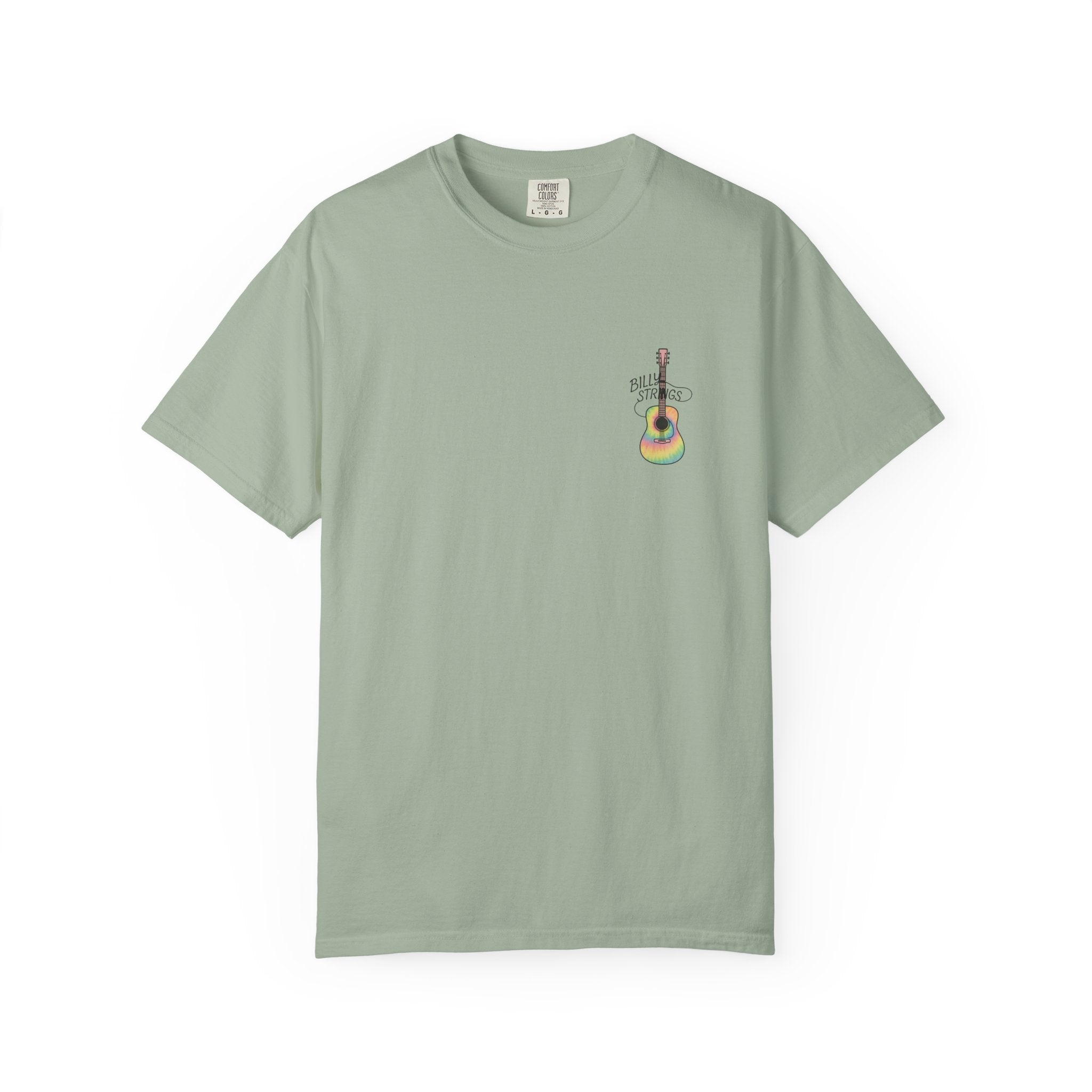 Billy Strings Guitar Shirt | Premium Comfort Colors Left Chest Tee | Pastel Jamgrass Bluegrass Music Shirt