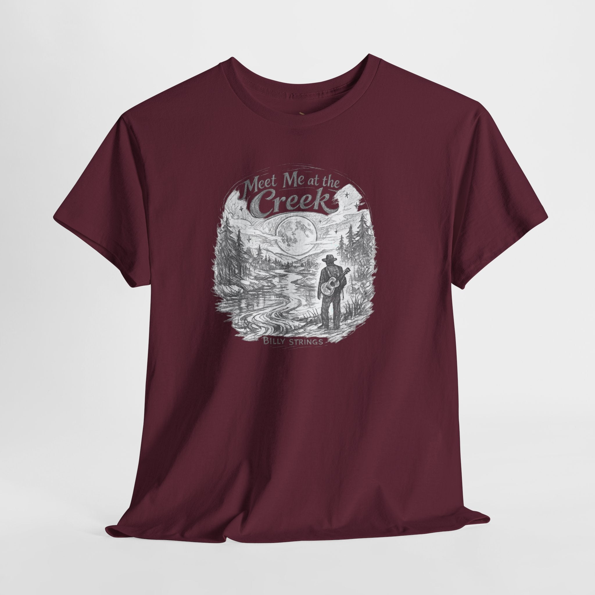 Billy Strings Meet Me at the Creek Shirt – Moonlight Creek Jam Band Tee, Bluegrass Festival Shirt