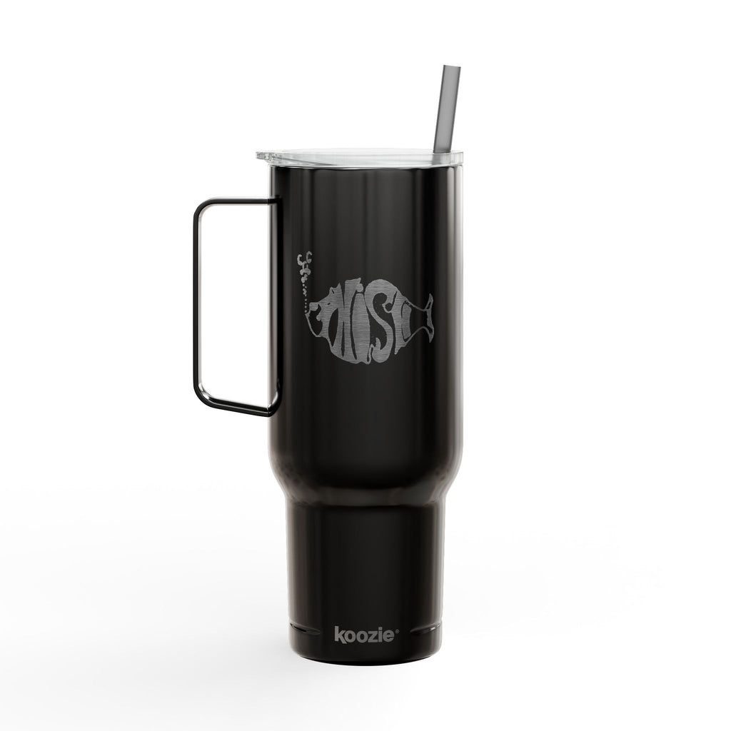 Phish Fish Logo Tumbler | Engraved 40oz Insulated Travel Mug | Jam Band Fan Cup with Handle