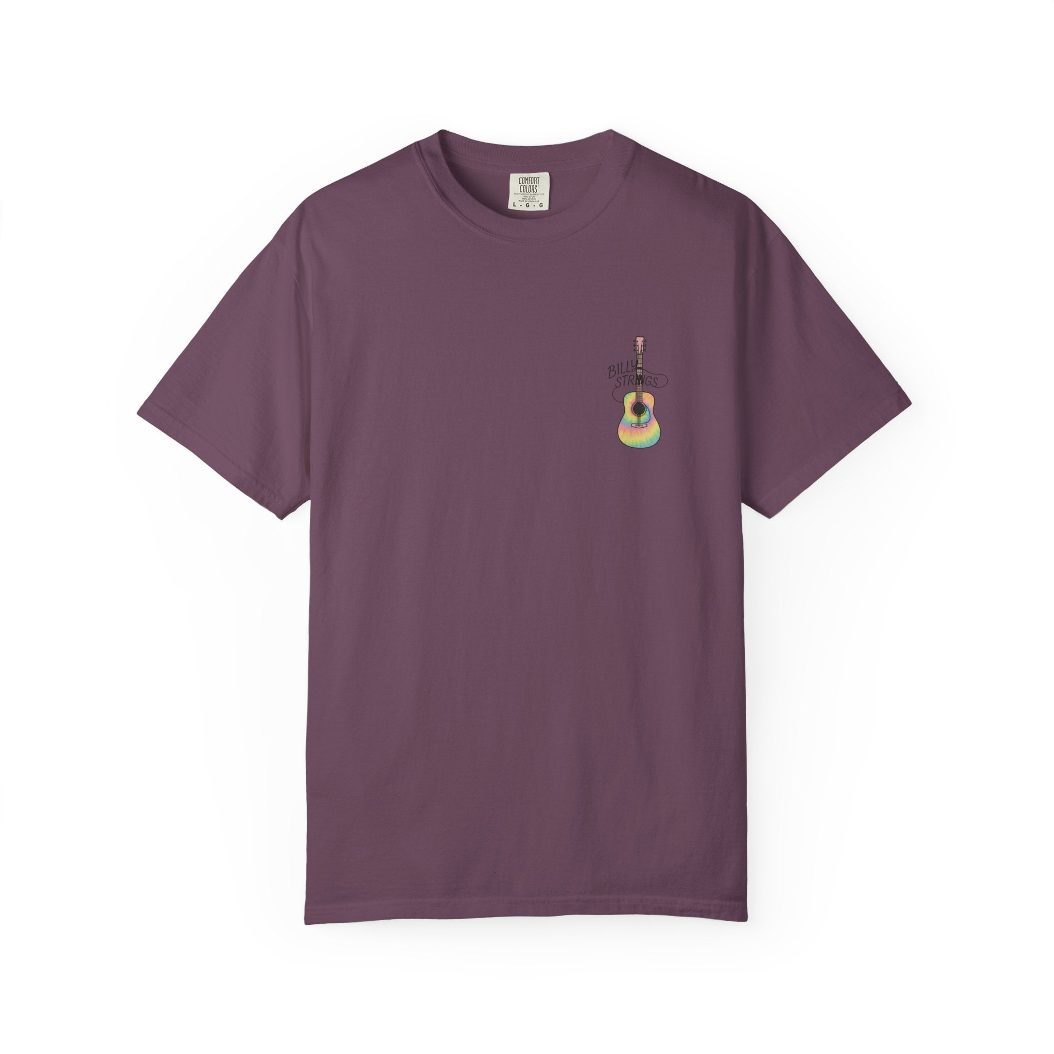 Billy Strings Guitar Shirt | Premium Comfort Colors Left Chest Tee | Pastel Jamgrass Bluegrass Music Shirt