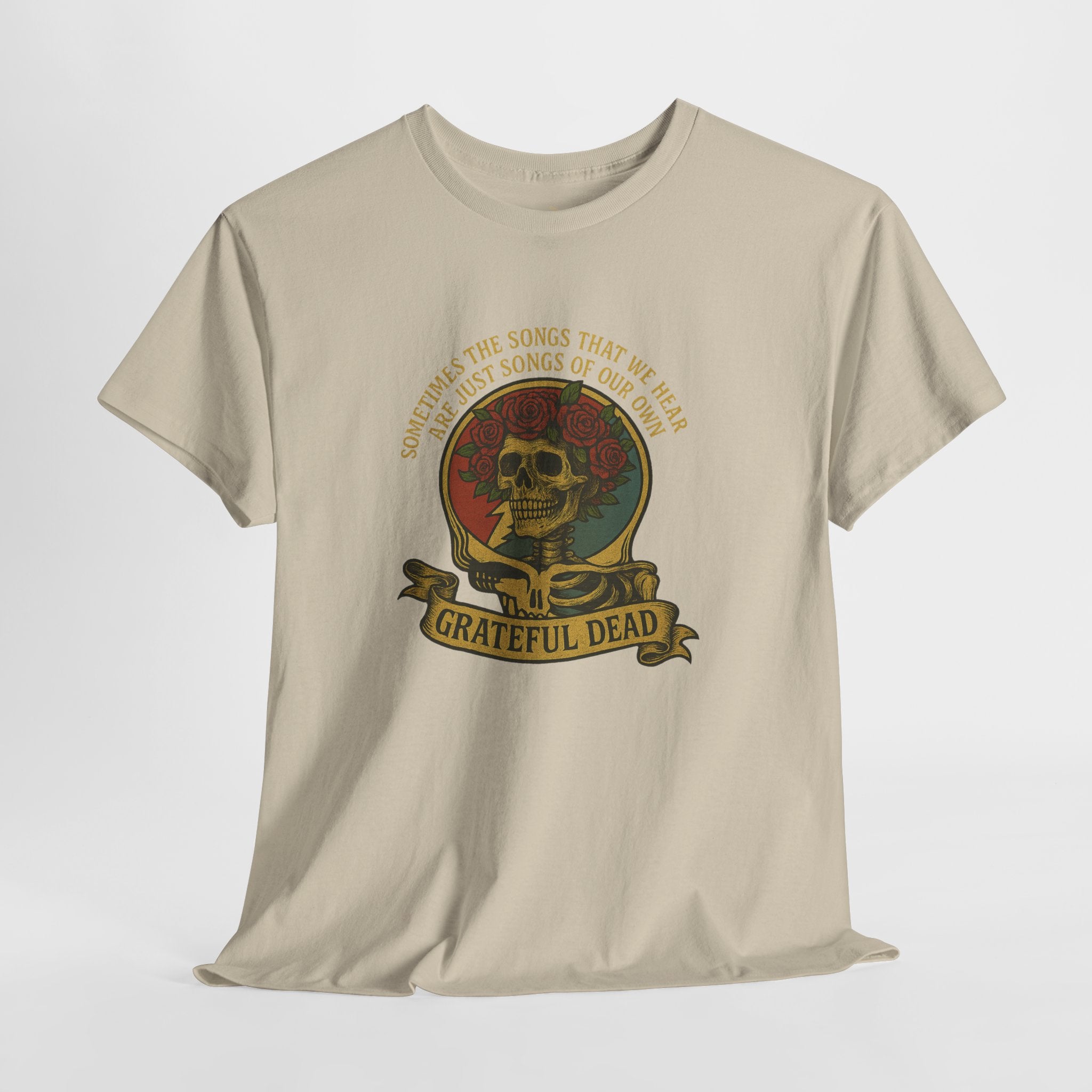 Grateful Dead "Eyes Of The World" Tee | Skull & Roses Vintage Shirt With Lyrics