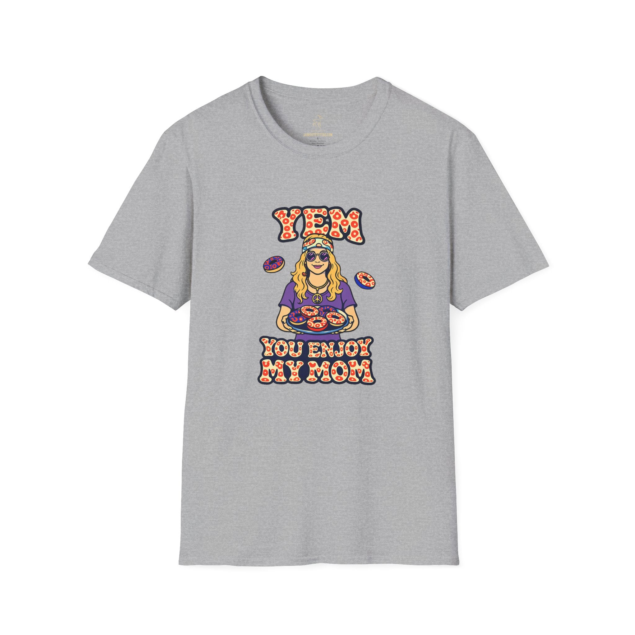 YEM You Enjoy My Mom Donut T-Shirt | Retro Phish Jam Band Graphic Tee | Funny Mom Shirt