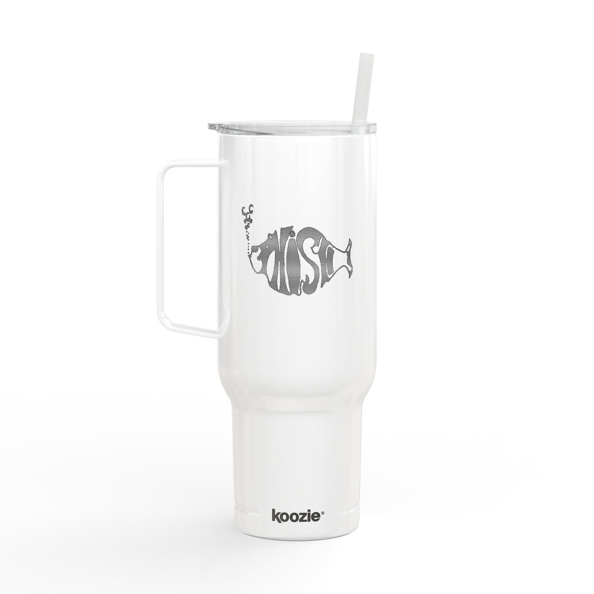Phish Fish Logo Tumbler | Engraved 40oz Insulated Travel Mug | Jam Band Fan Cup with Handle