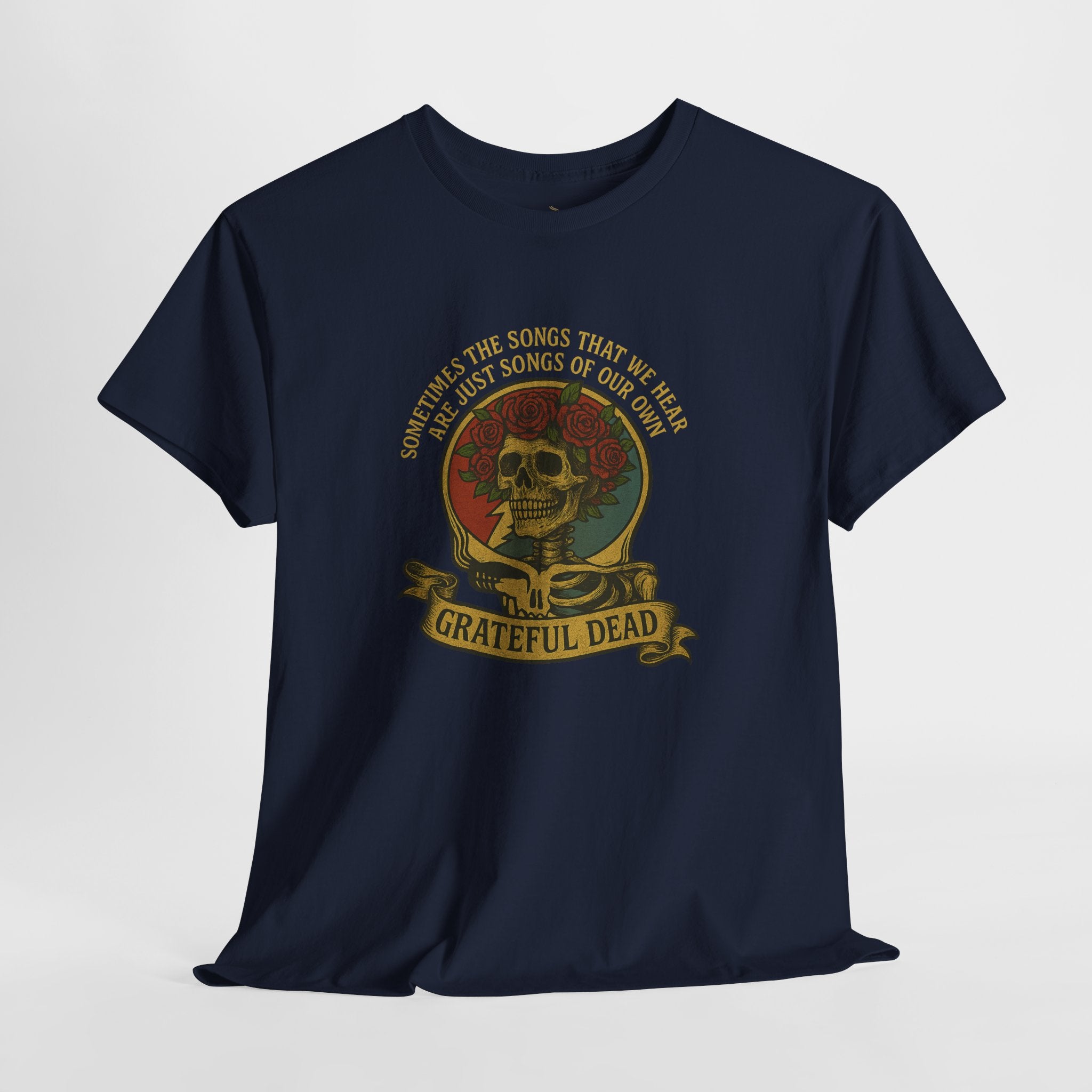 Grateful Dead "Eyes Of The World" Tee | Skull & Roses Vintage Shirt With Lyrics