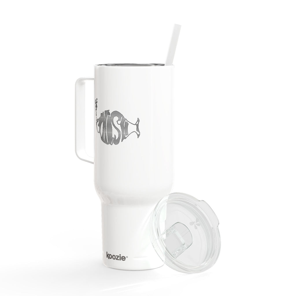 Phish Fish Logo Tumbler | Engraved 40oz Insulated Travel Mug | Jam Band Fan Cup with Handle