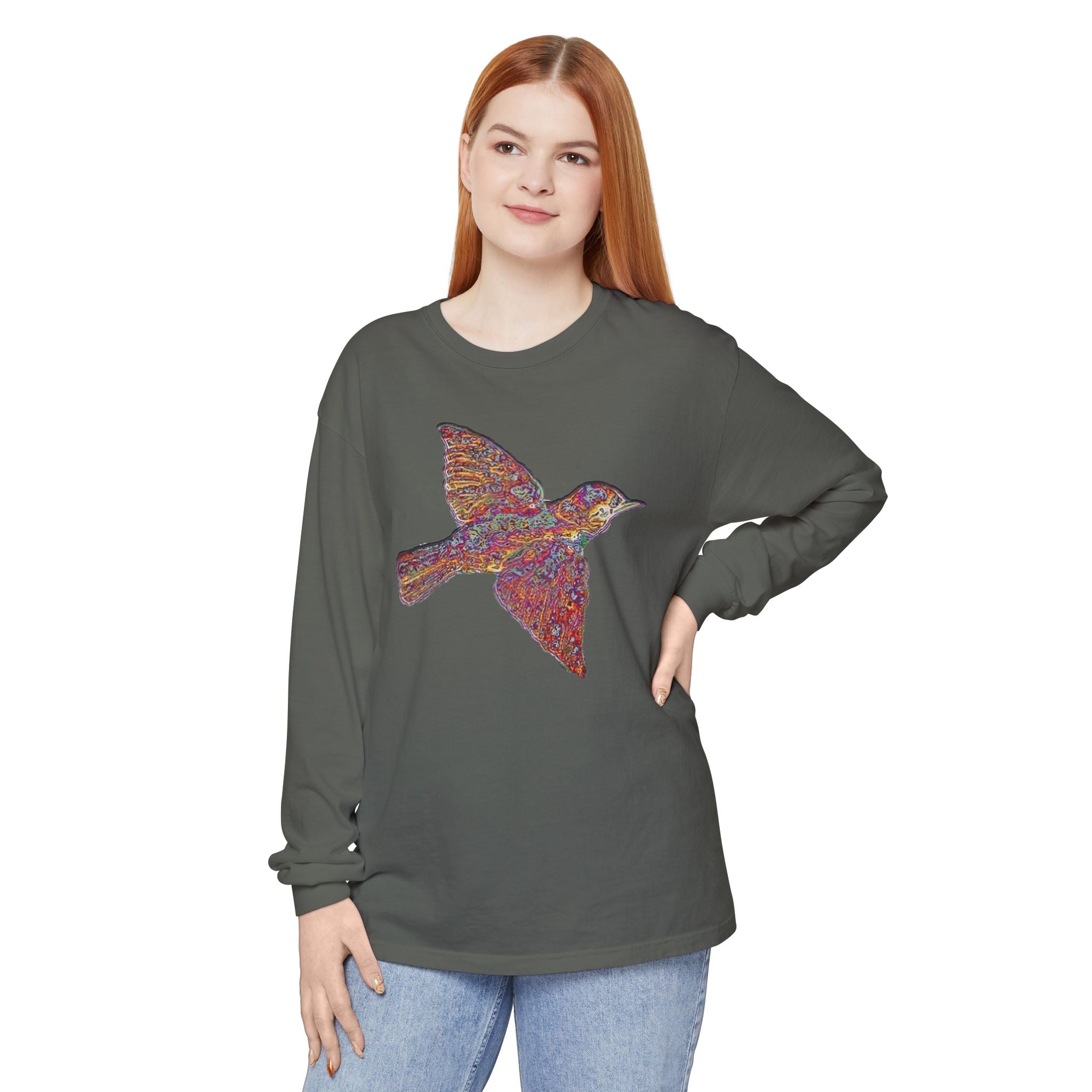 WSP Premium Long Sleeve Shirt | Widespread Panic Love Bird Tee | Comfort Colors Heavy Weight Cotton