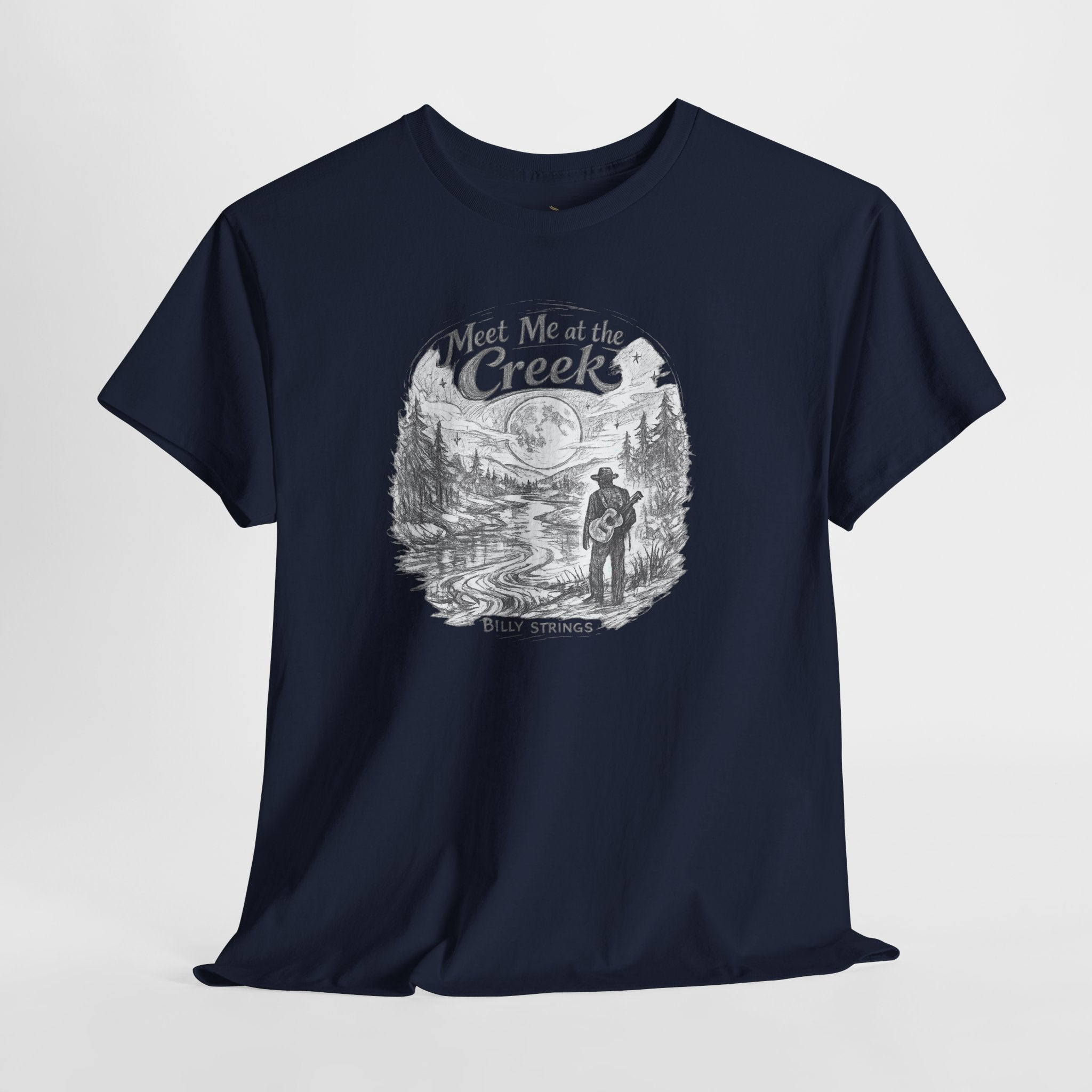 Billy Strings Meet Me at the Creek Shirt – Moonlight Creek Jam Band Tee, Bluegrass Festival Shirt