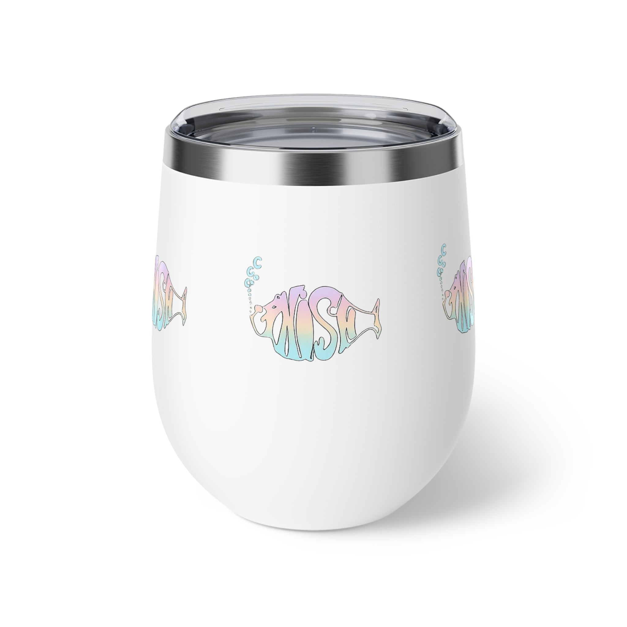 Phish Wine Tumbler 12oz | Pastel Phish Fish Cup | Insulated Wine Tumbler | Jam Band Drinkware Gift