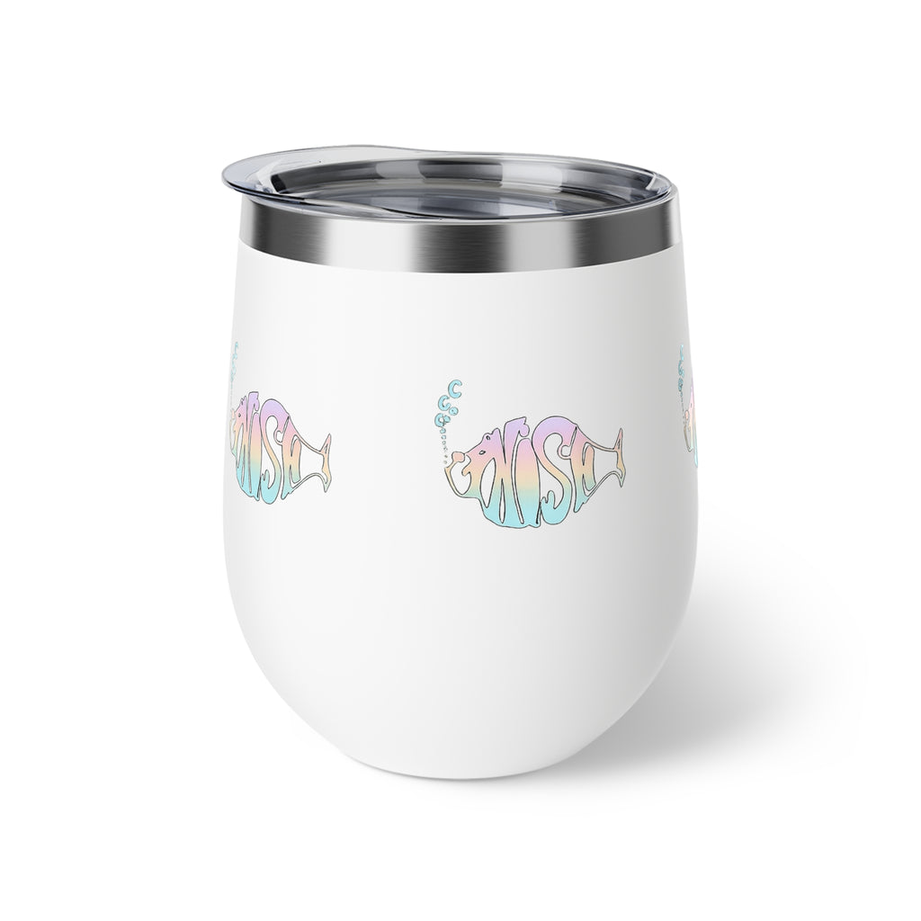 Phish Wine Tumbler 12oz | Pastel Phish Fish Cup | Insulated Wine Tumbler | Jam Band Drinkware Gift