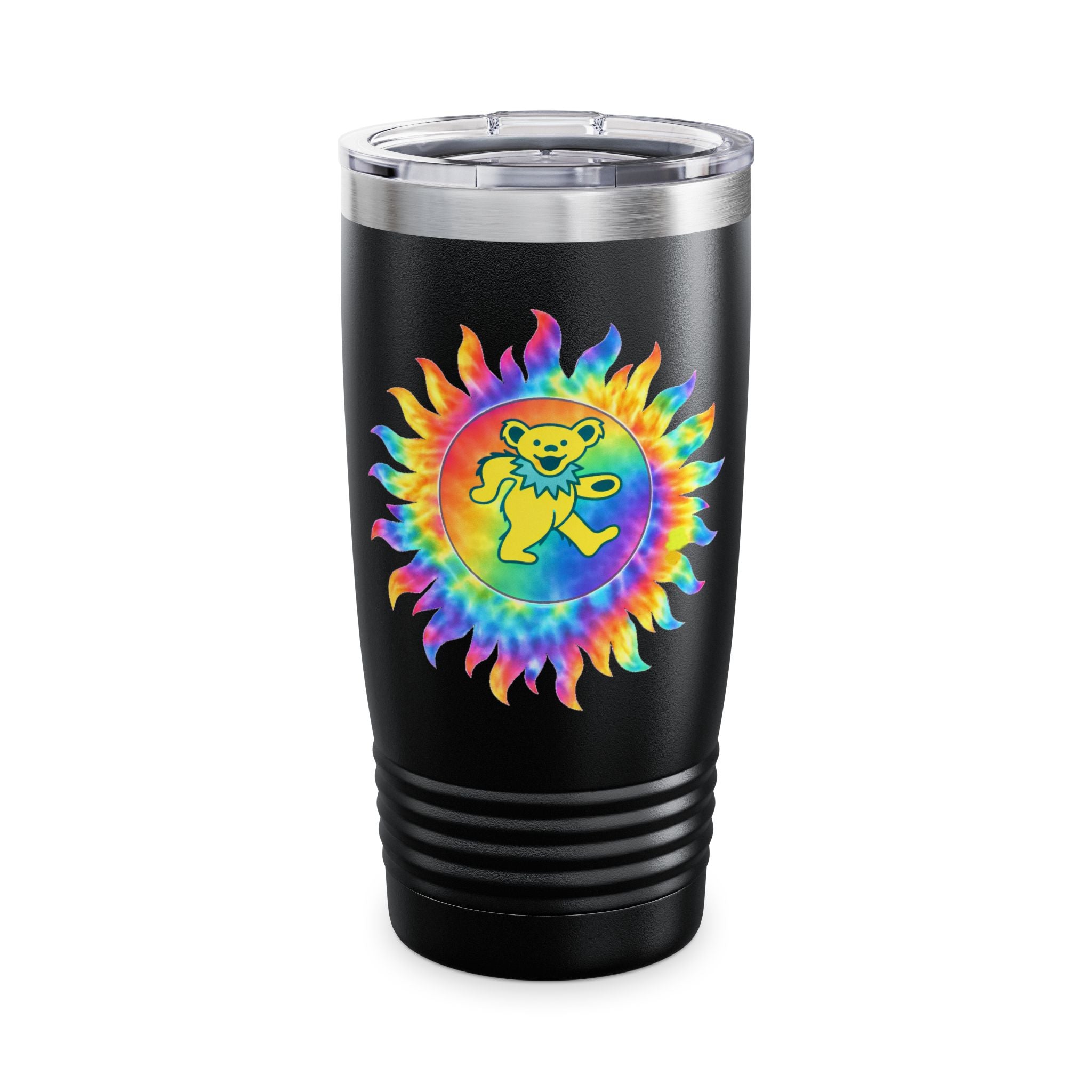 Grateful Dead Dancing Bear Tumbler | Tie Dye Sun Cup | 20oz Insulated Stainless Steel