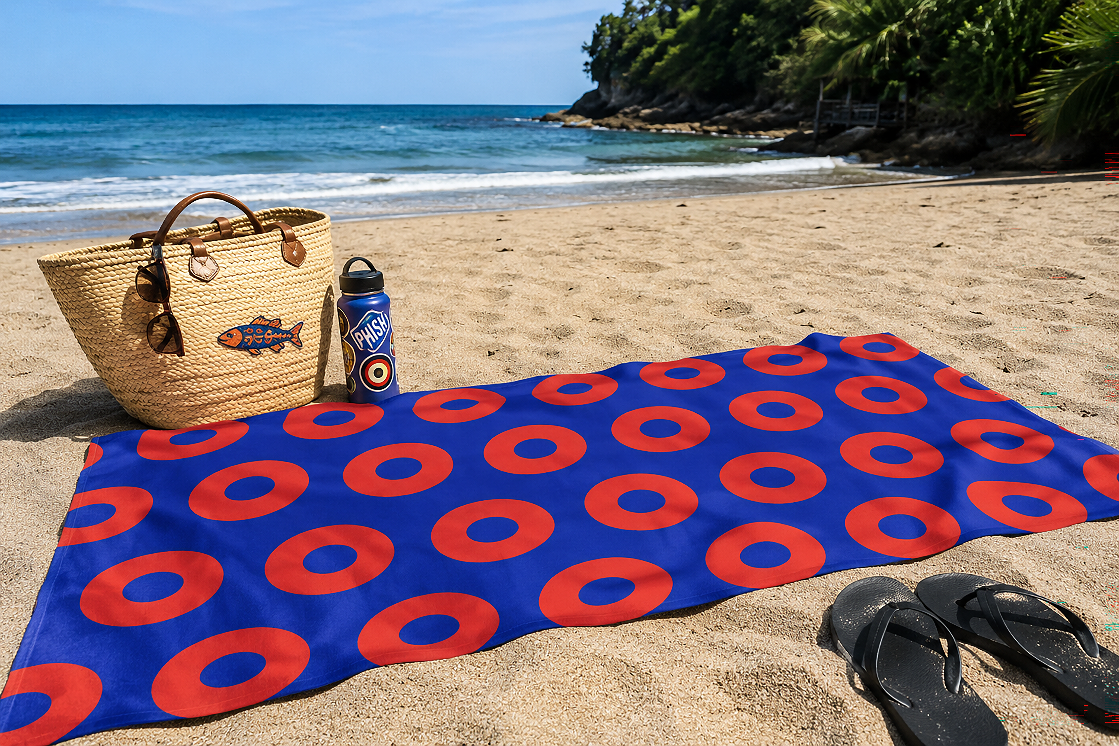 Phish Donut Beach Towel | Festival Beach & Pool Towel | Jam Band Gift