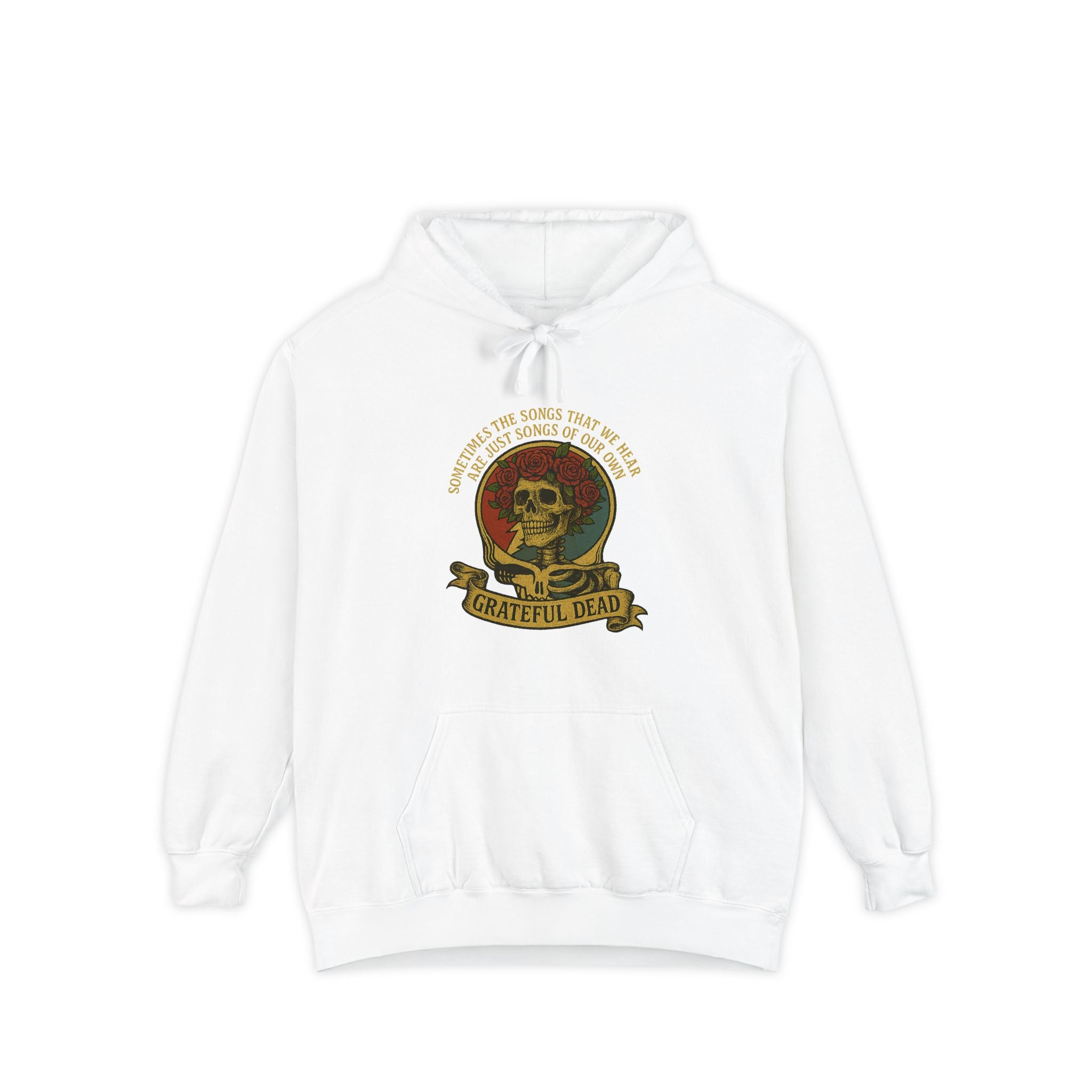 Grateful Dead "Eyes Of The World" Premium Hoodie | Skull & Roses Vintage With Lyrics | Comfort Colors 9.5 oz Heavyweight Sweatshirt