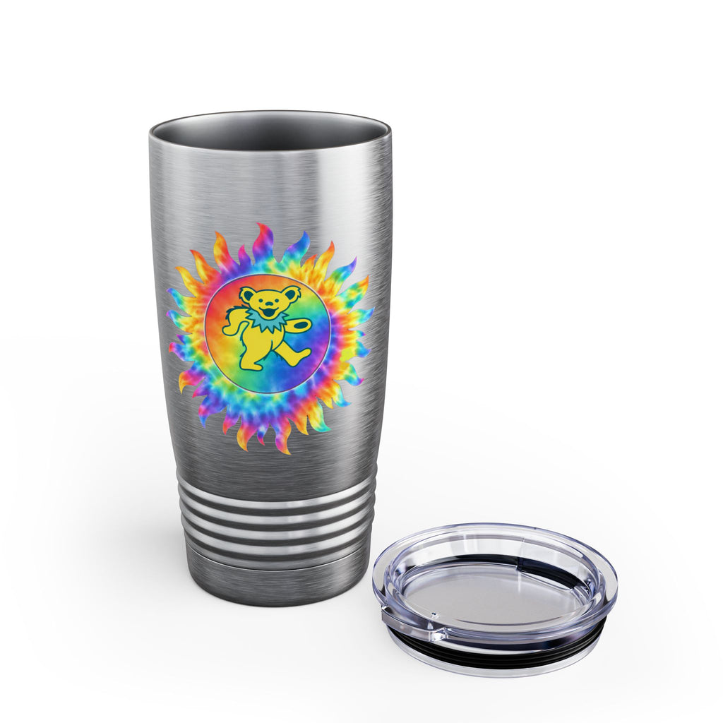 Grateful Dead Dancing Bear Tumbler | Tie Dye Sun Cup | 20oz Insulated Stainless Steel